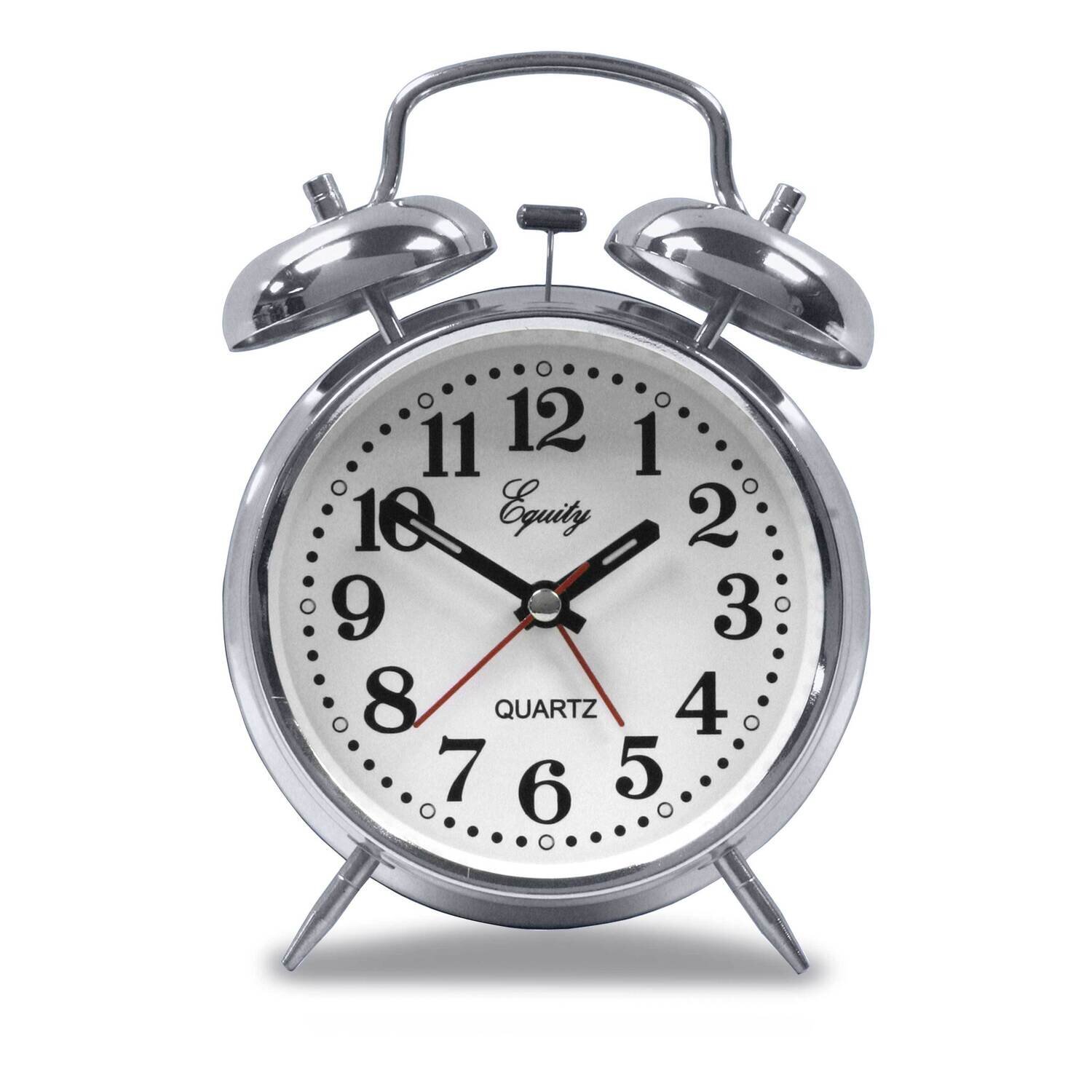 Silver-tone Analog Quartz Alarm Clock GM22197, MPN: GM22197, 47404130148