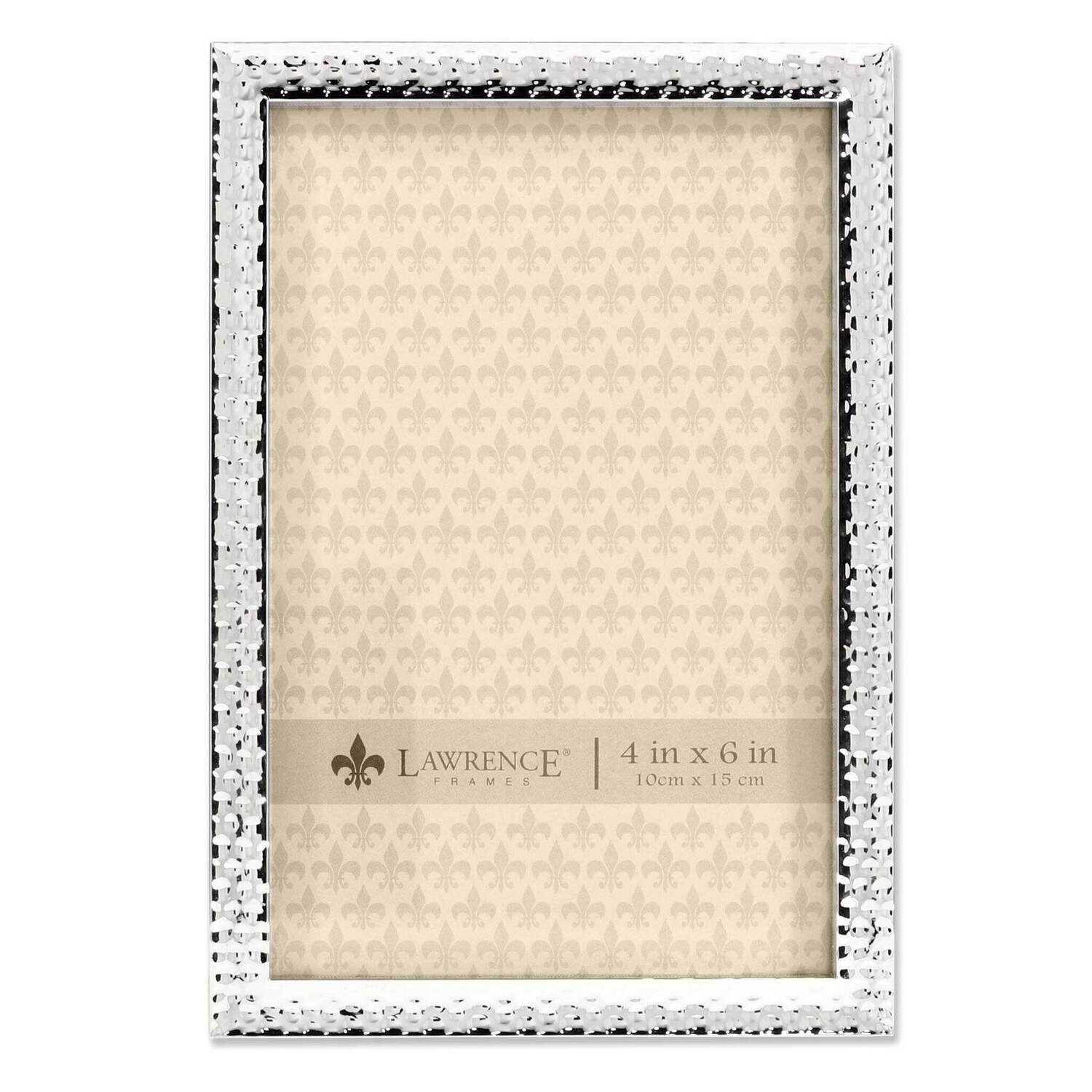 4 x 6 Inch Silver-tone Metal Hammer Effect Picture Frame GM22208