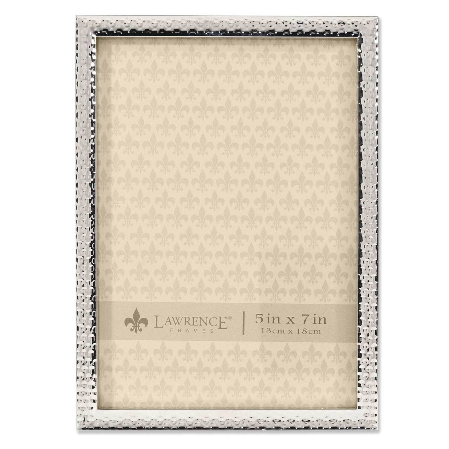 5 x 7 Inch Silver-tone Metal Hammer Effect Picture Frame GM22209, MPN: GM22209, 751148075275