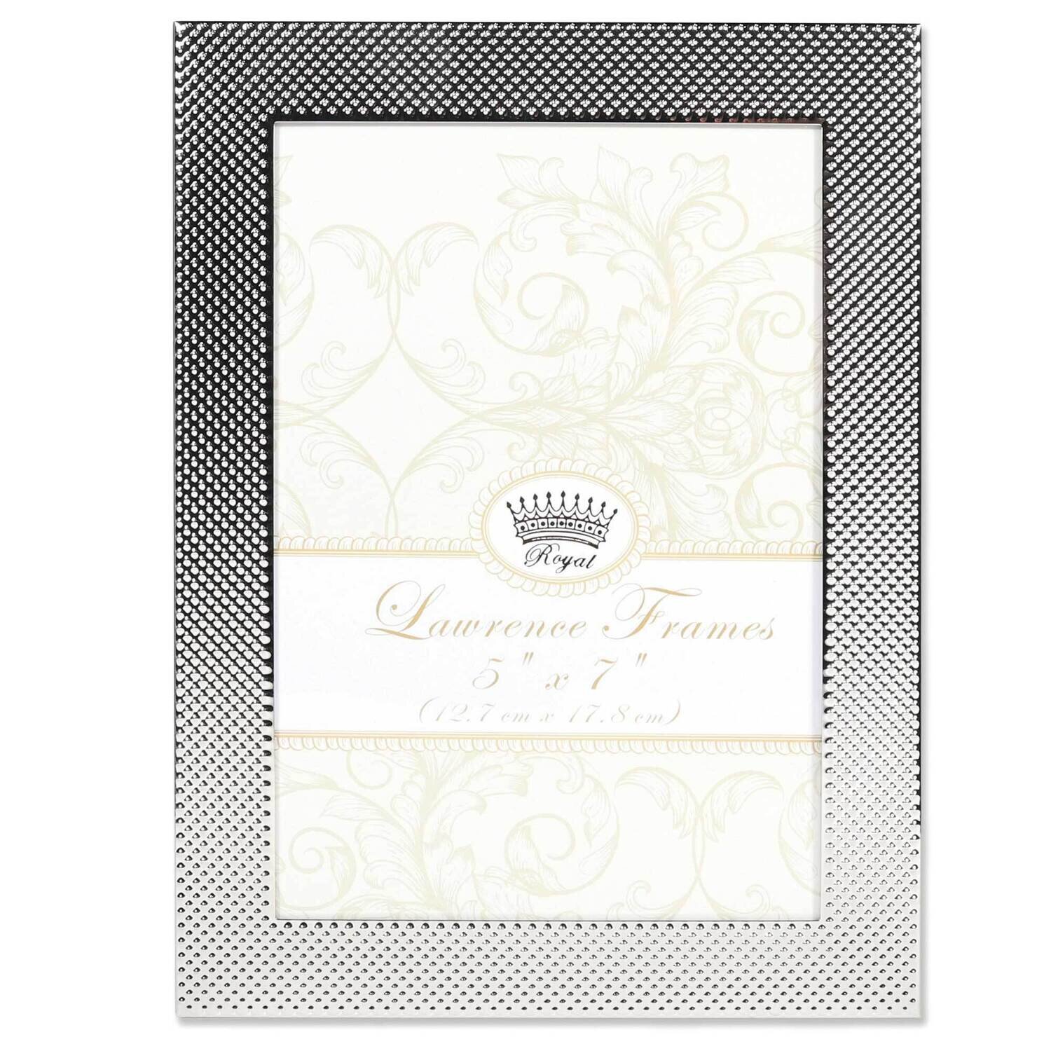 5 x 7 Inch Fawn Pin Dot Pattern Silver-tone Metal Picture Frame GM22253, MPN: GM22253, 751148073950