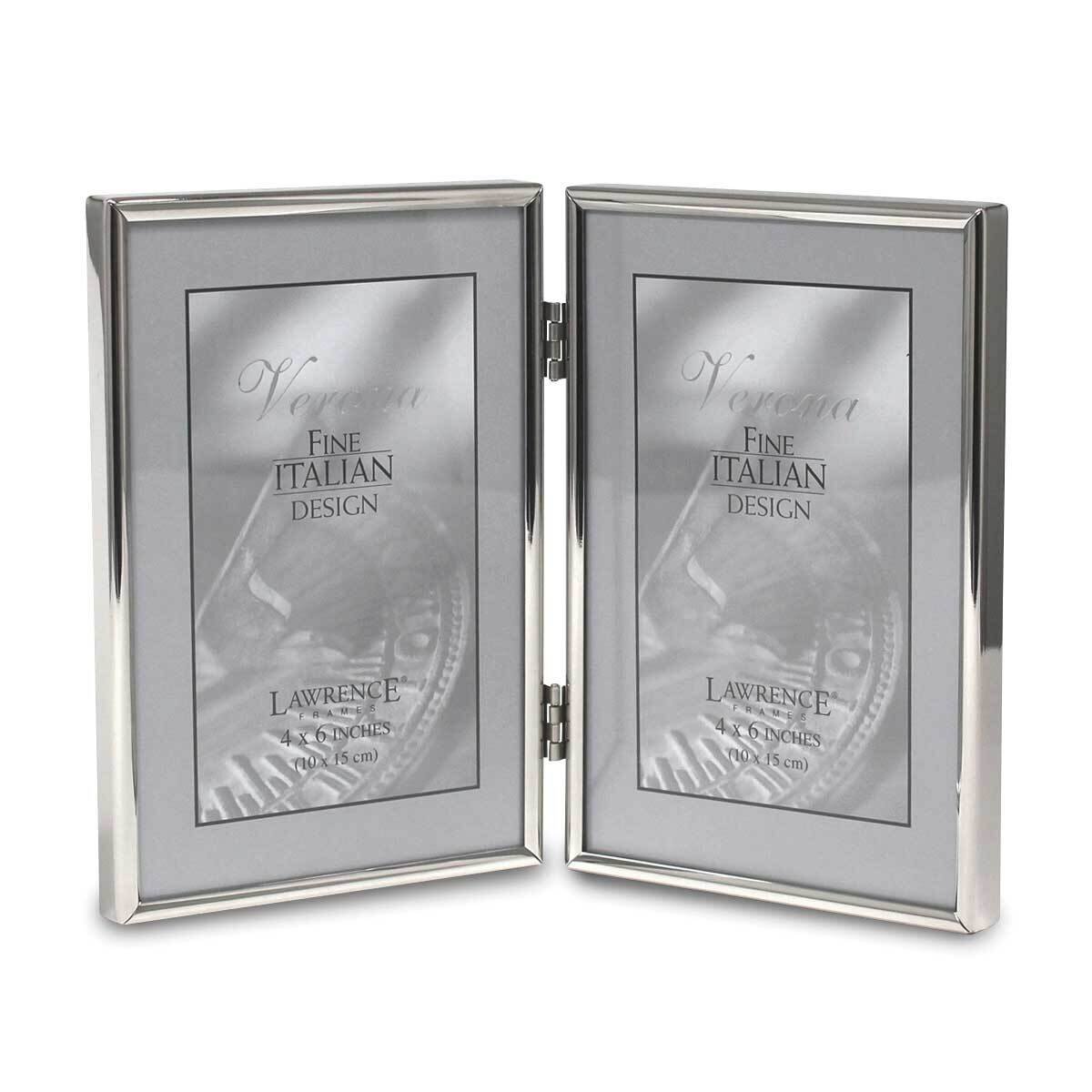 4 x 6 Inch Hinged Double Simply Silver-tone Metal Picture Frame GM22267, MPN: GM22267, 751148067744