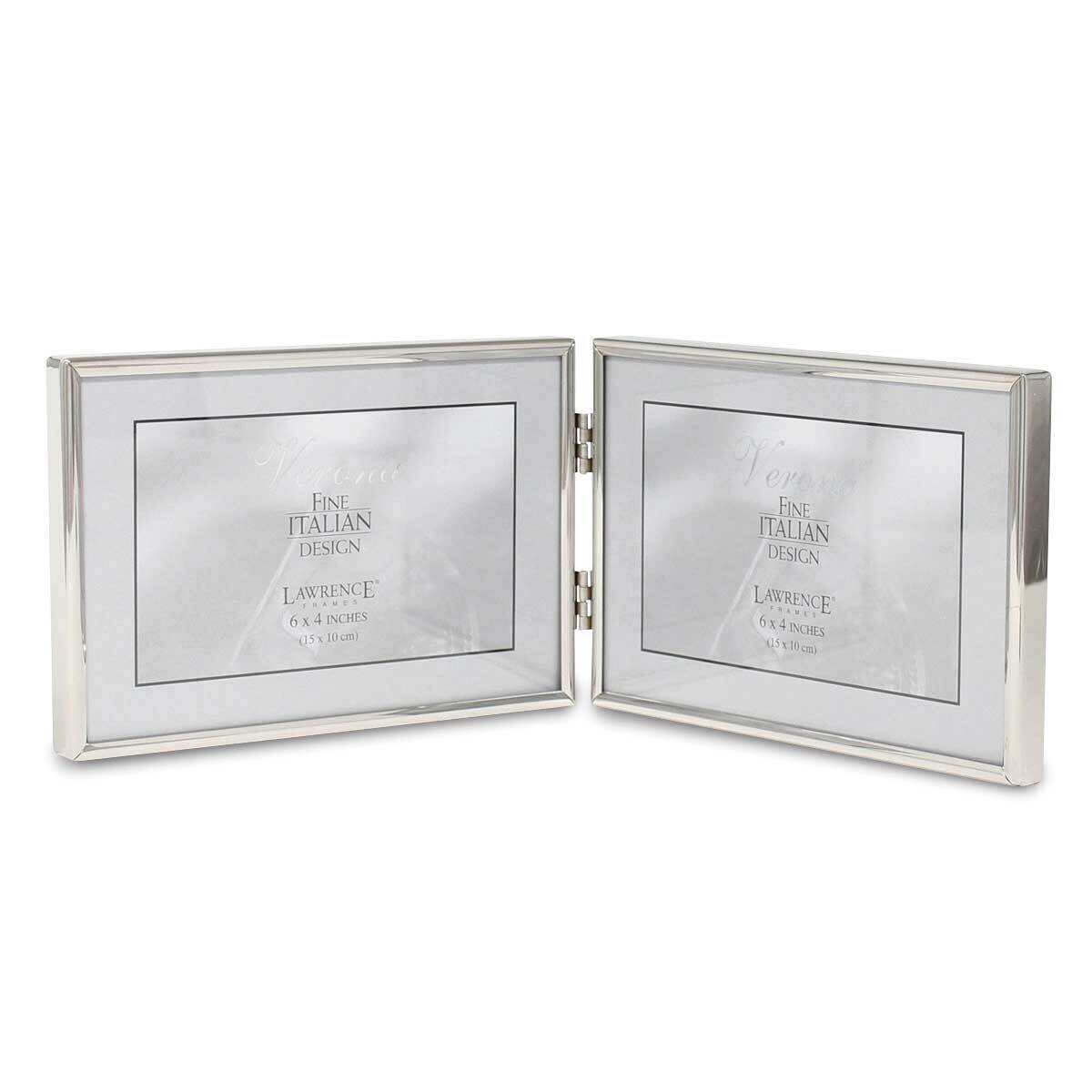 6 x 4 Inch Hinged Double Simply Silver-tone Metal Picture Frame GM22269, MPN: GM22269, 751148067751