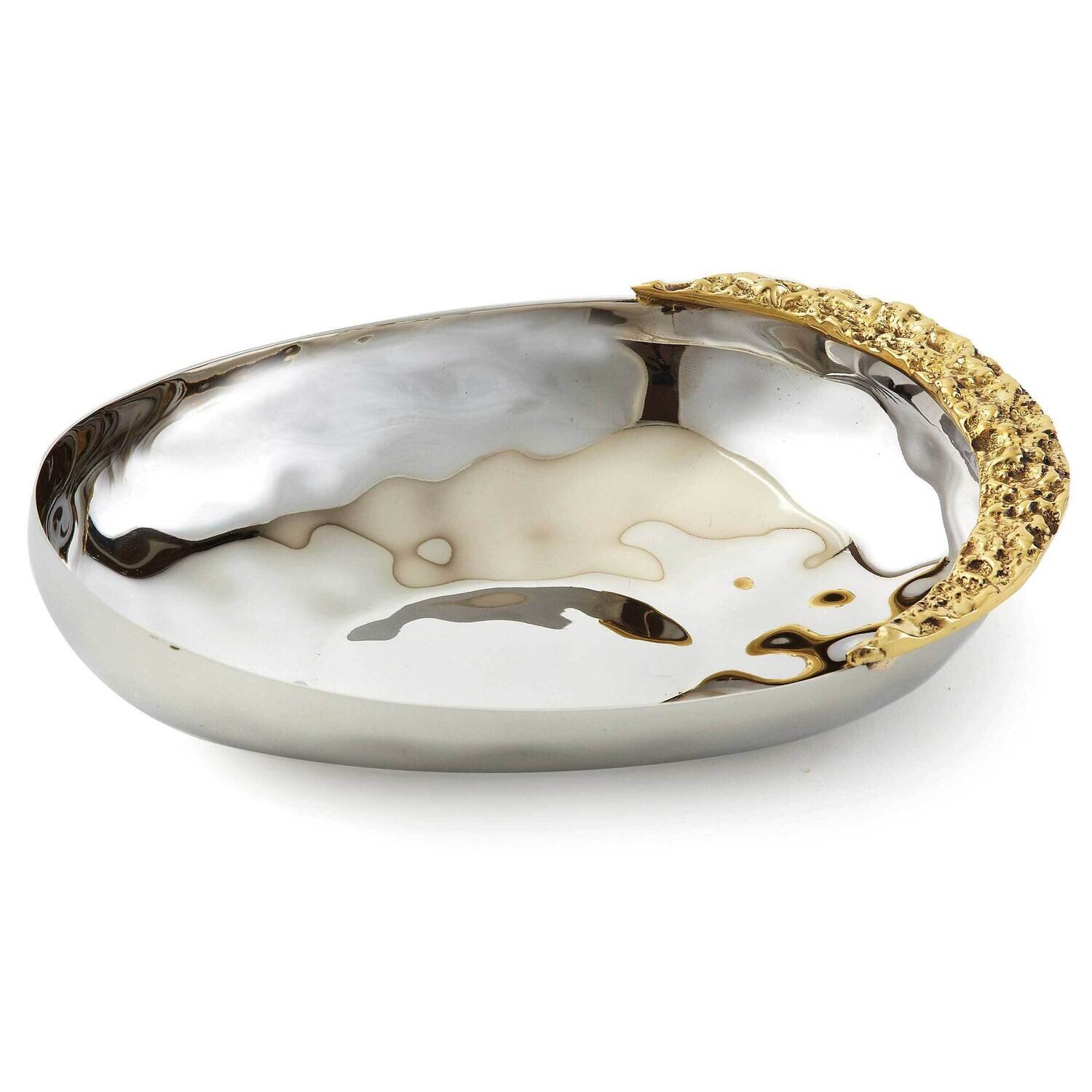 Stainless Steel Gold-tone Lunar Nut Dish GM22377, MPN: GM22377, 15227702309