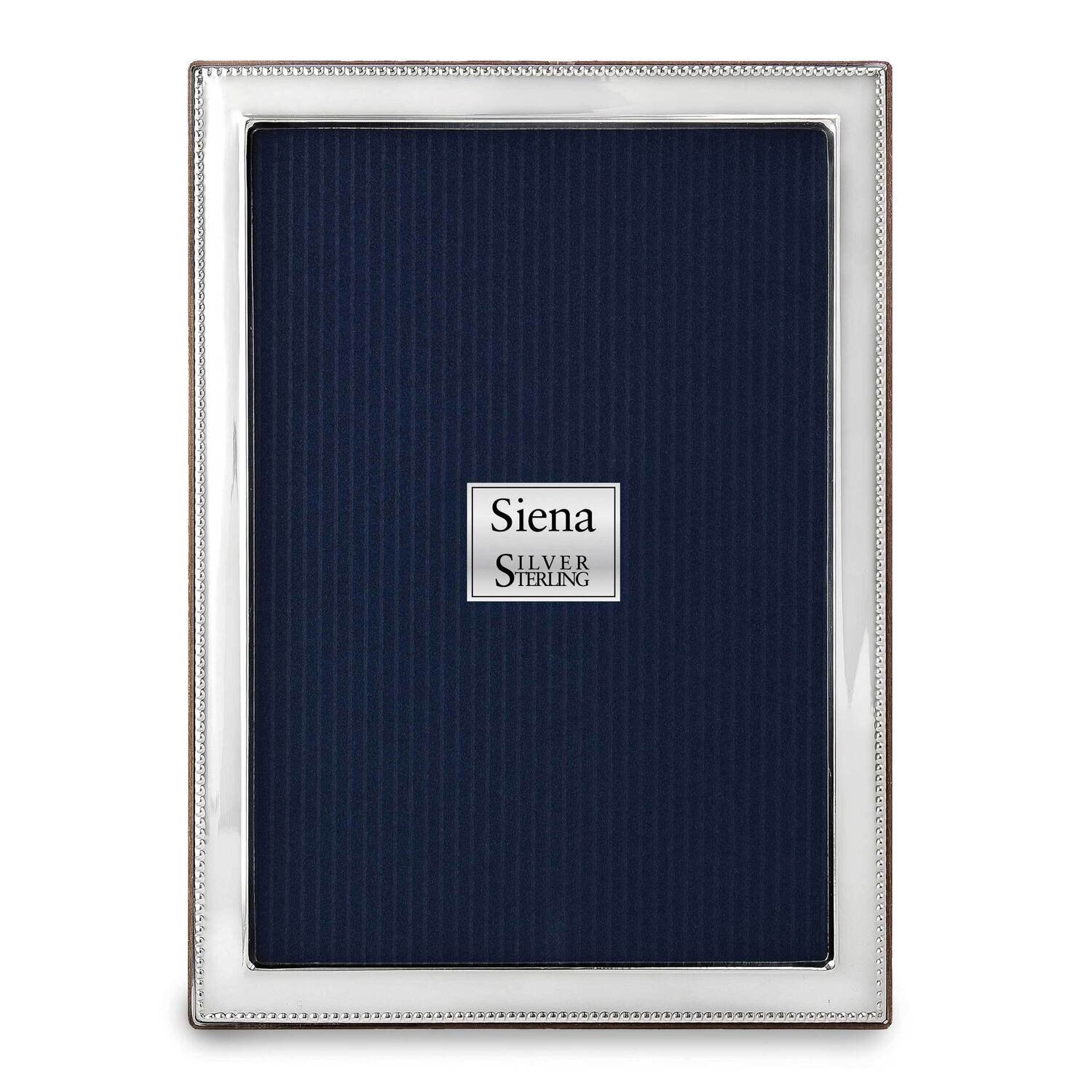 Sterling Silver Plain Outer Beaded 4 x 6 Inch Picture Frame GM22452, MPN: GM22452,