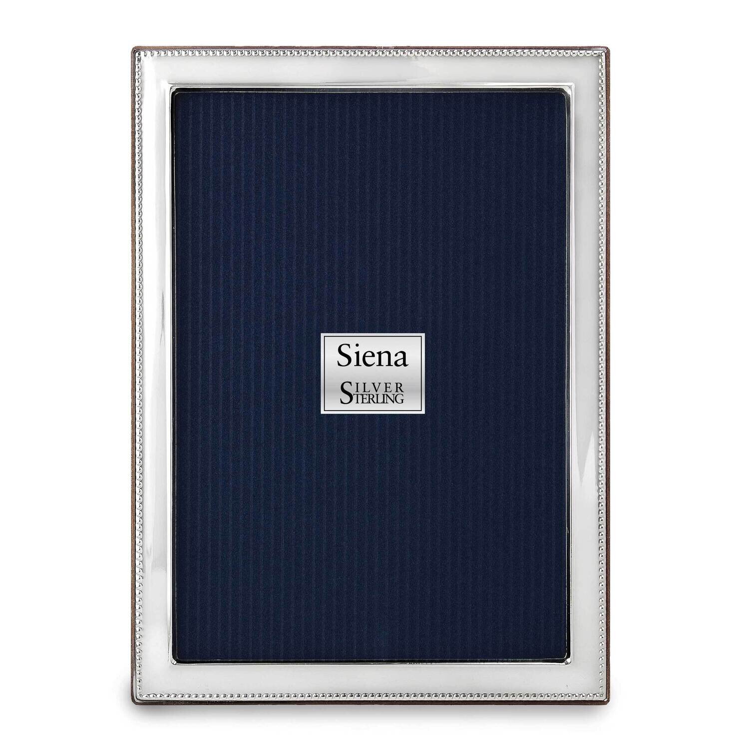 Sterling Silver Plain Outer Beaded 5 x 7 Inch Picture Frame GM22453, MPN: GM22453,
