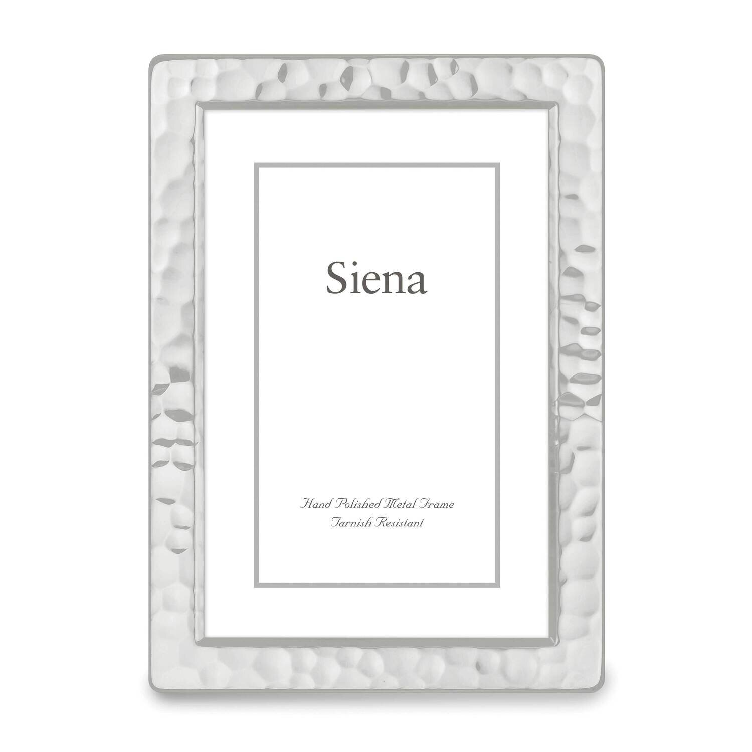 Silver-plated Narrow Hammered 4 x 6 Inch Picture Frame GM22457, MPN: GM22457, 820036023862