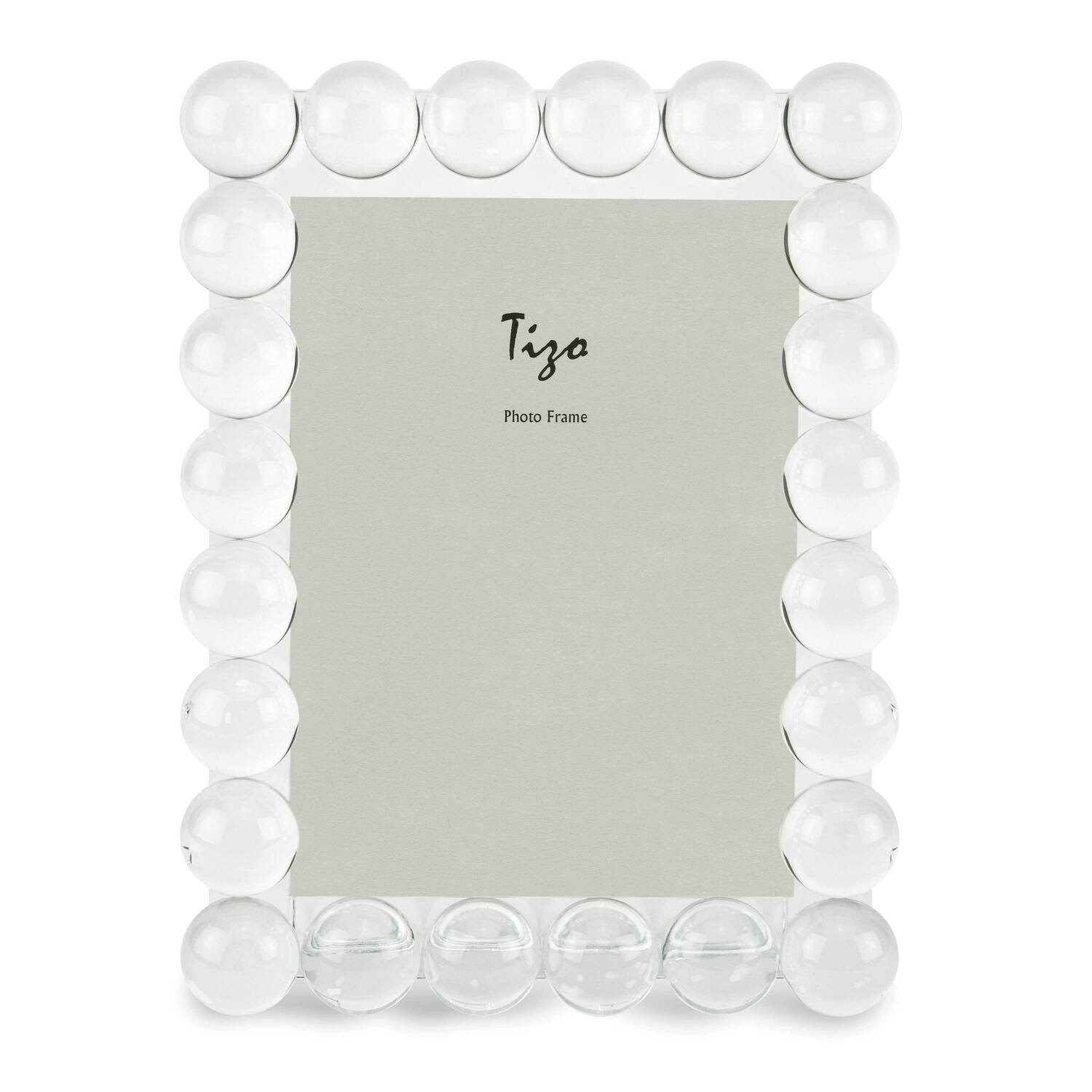 Crystal Glass 5 x 7 Inch Bubble Picture Frame GM22508