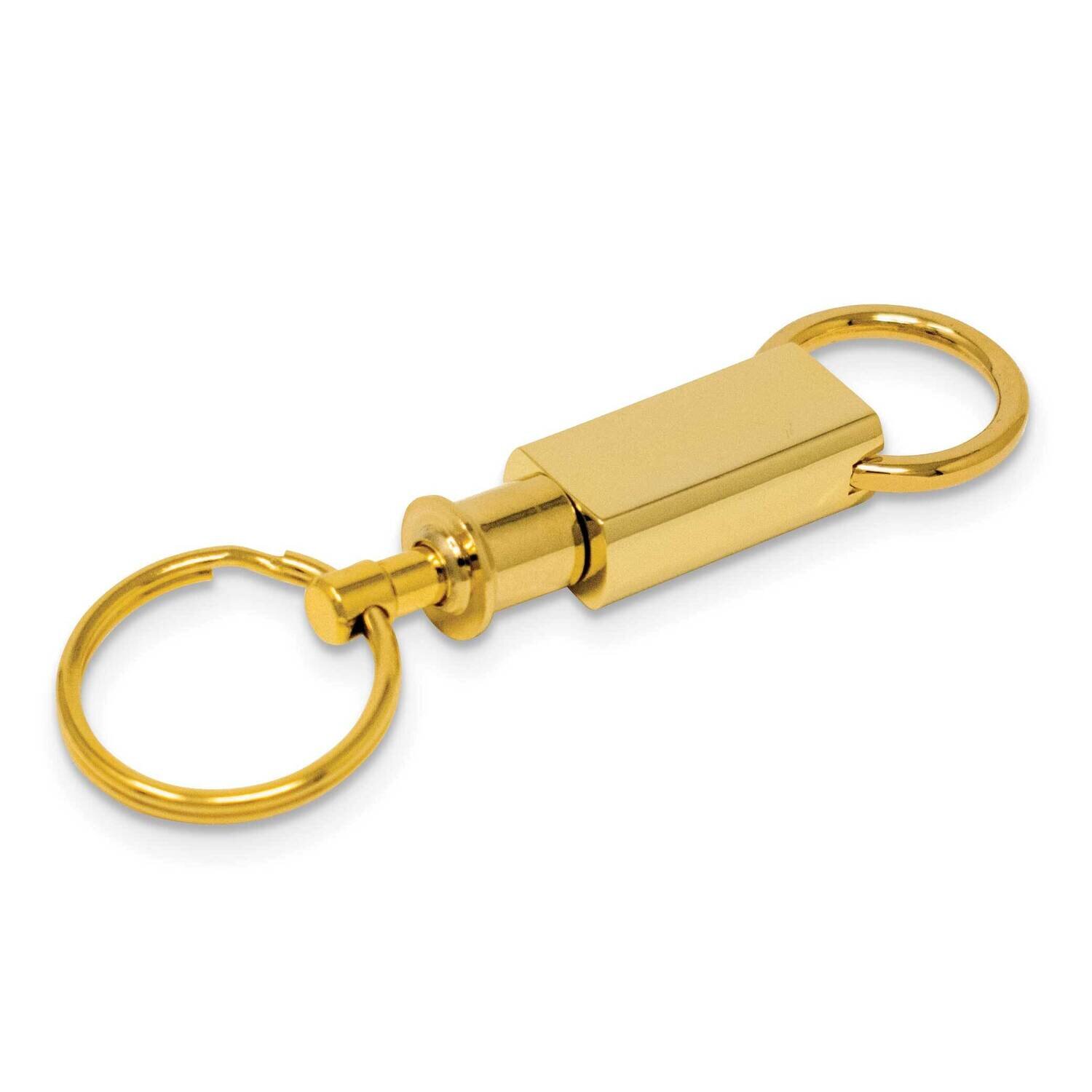 Gold-tone Rectangular Double Valet Key Ring GM22536