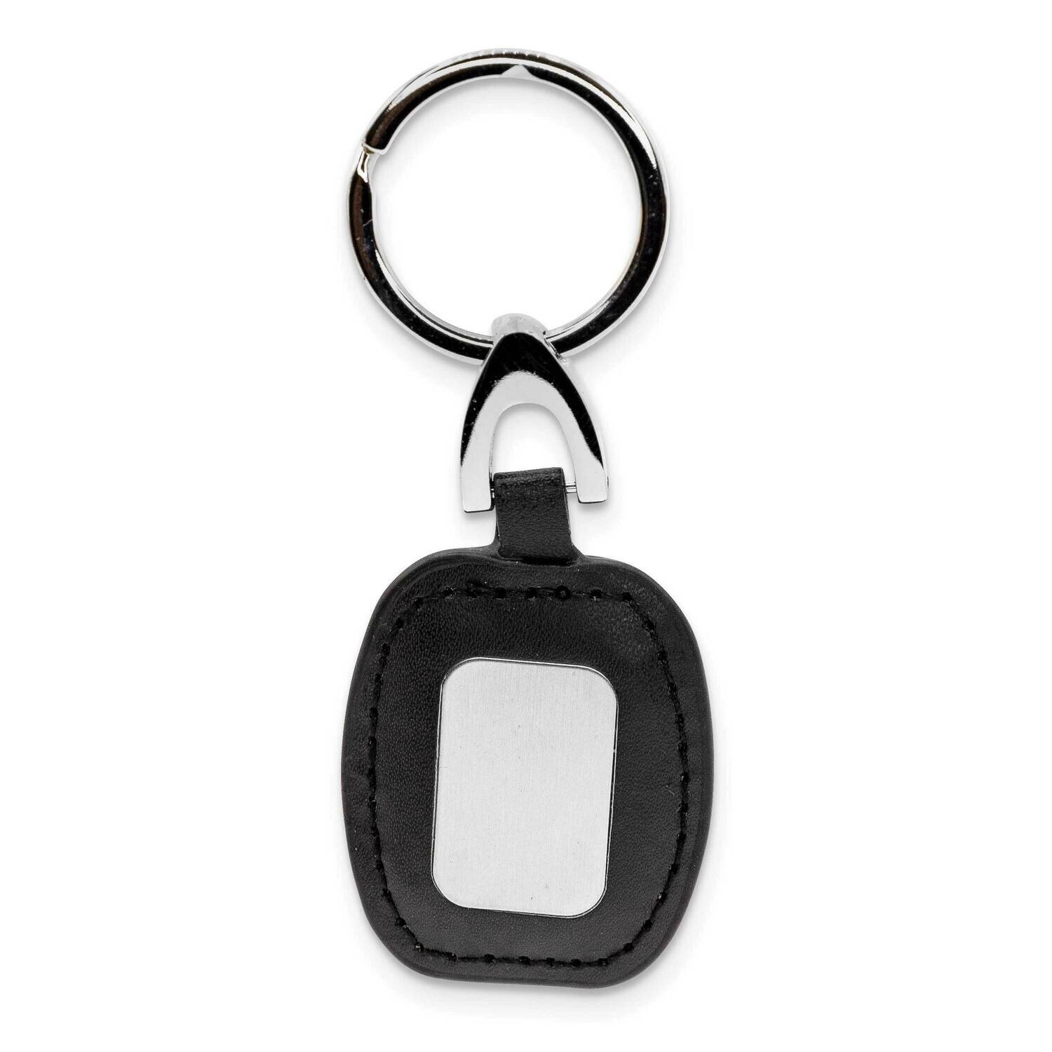 Black Leather Engraving Plate Key Ring GM22539