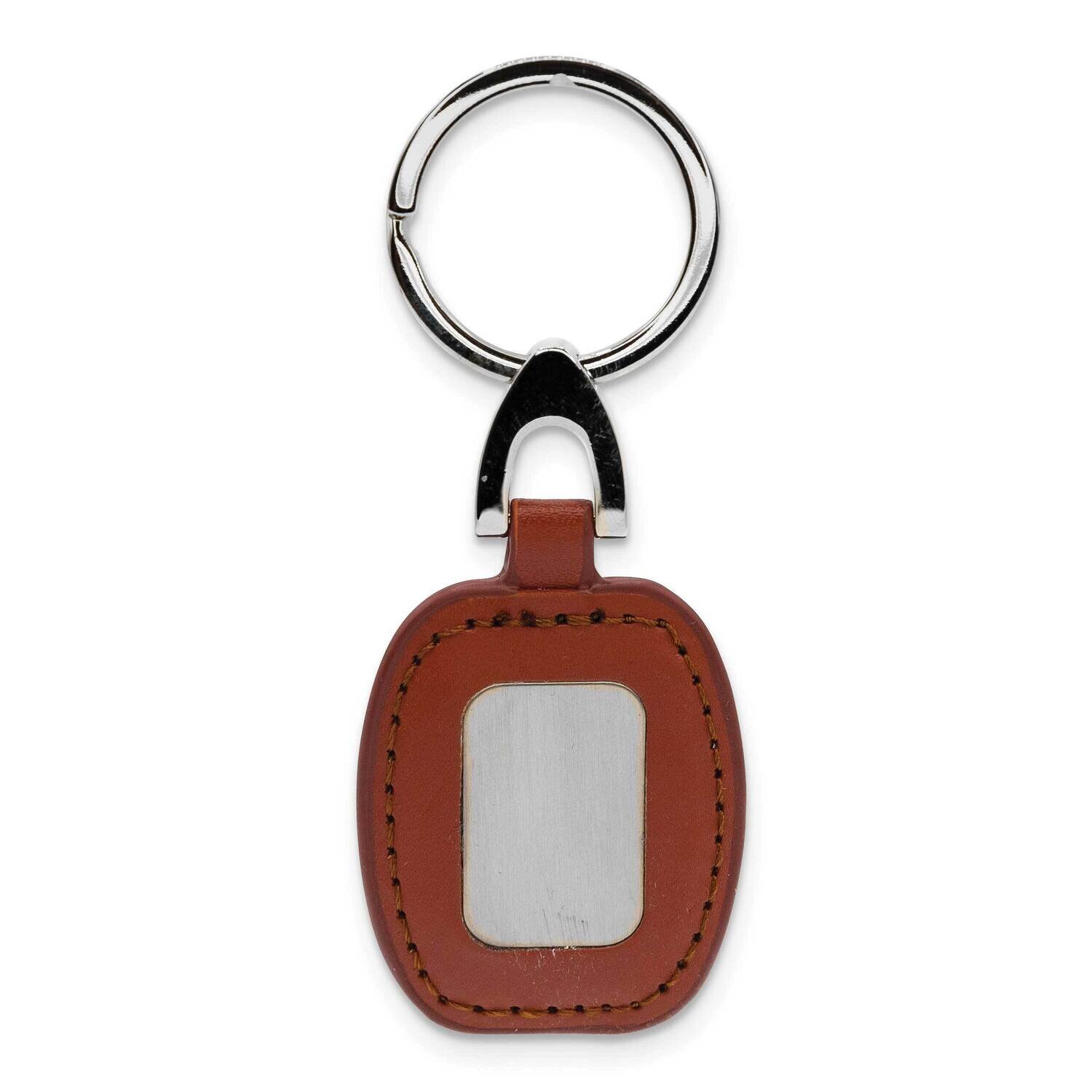 Brown Leather Engraving Plate Key Ring GM22540, MPN: GM22540, 788089113360