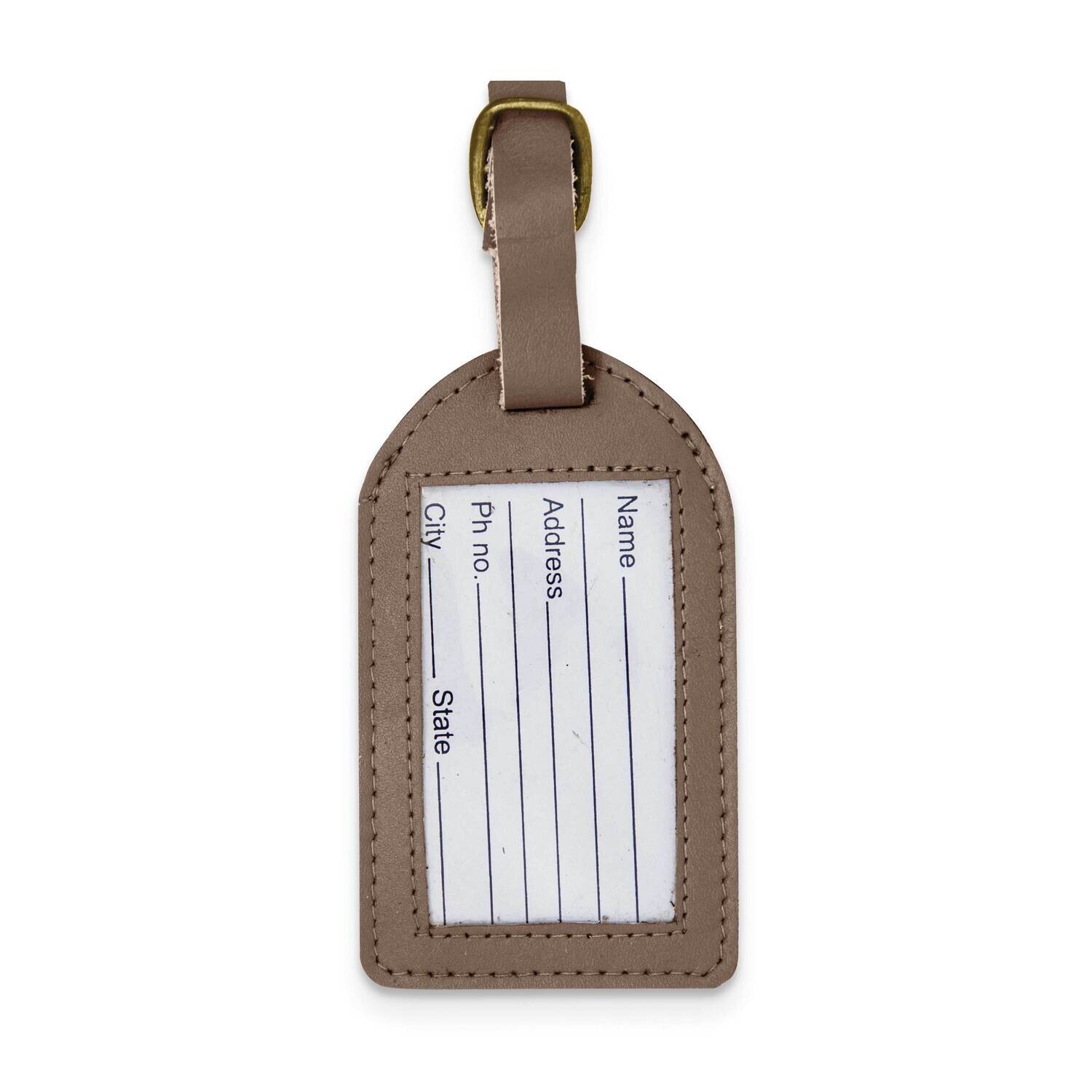 Beige Leather Luggage Tag GM22546, MPN: GM22546, 788089149772