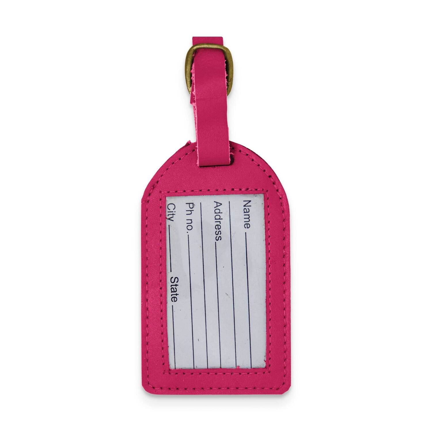 Pink Leather Luggage Tag GM22552