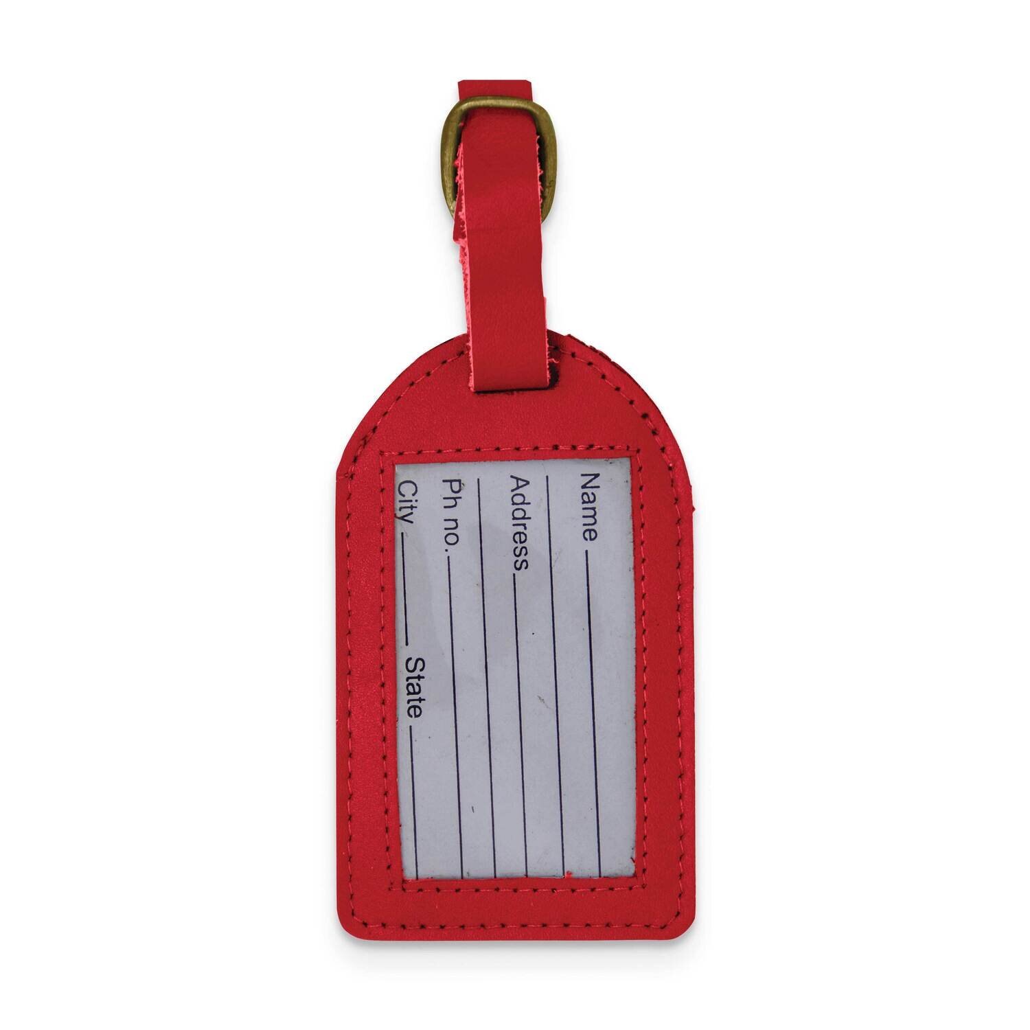 Red Leather Luggage Tag GM22553