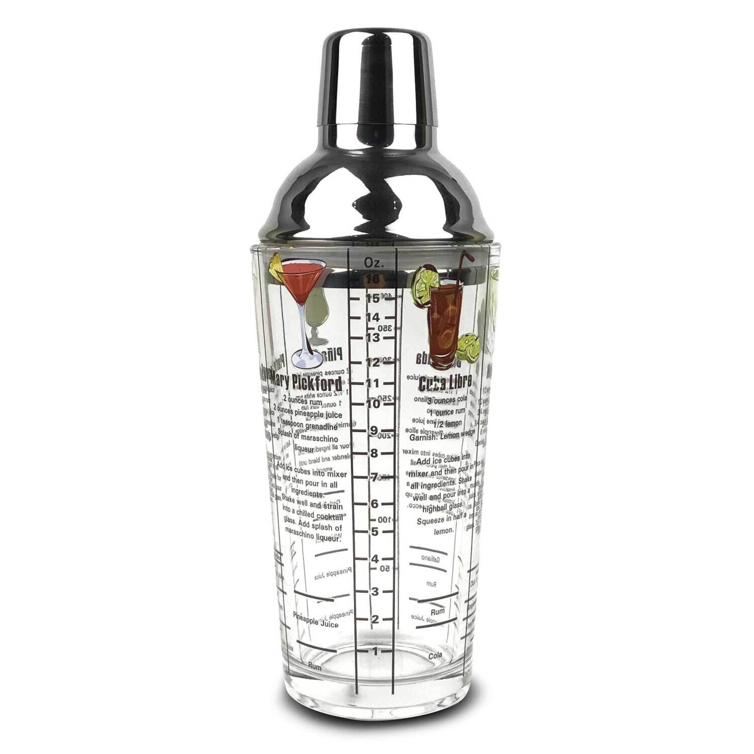 16 oz. Rum Recipes Glass Cocktail Shaker GM22647, MPN: GM22647, 788089152376