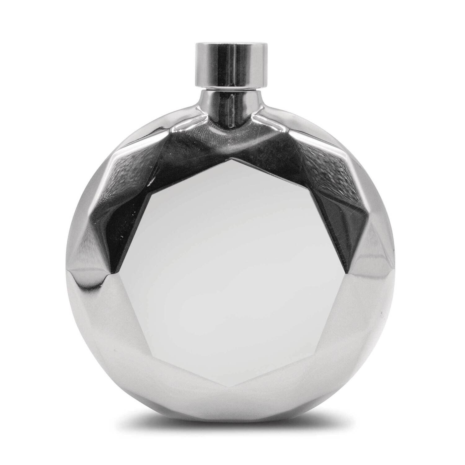 Silver-tone Prism Resin Coated 5 oz. Flask GM22686, MPN: GM22686, 788089155155