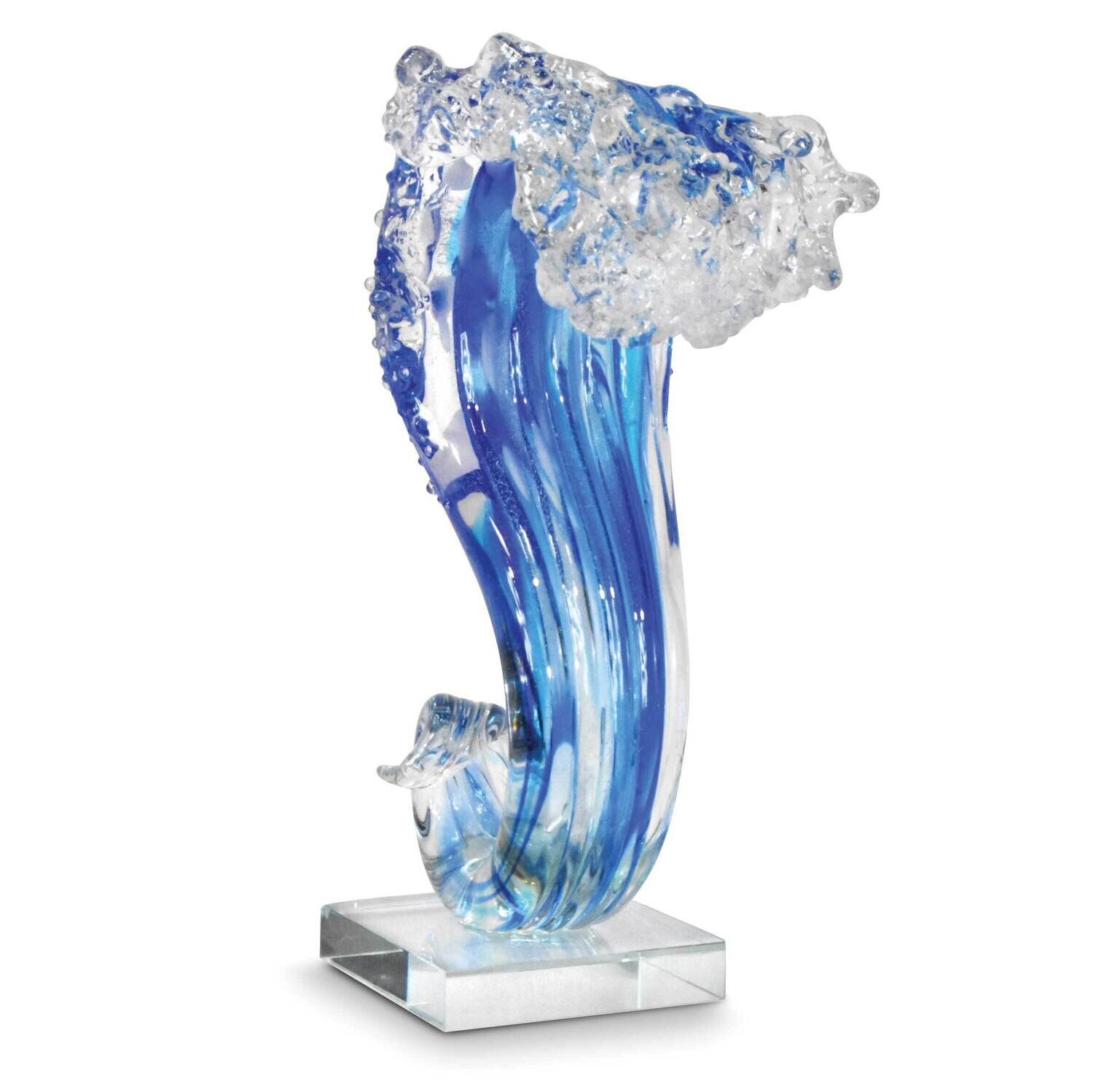 5 x11.5 Pacific Wave Art Glass Sculpture GM22697