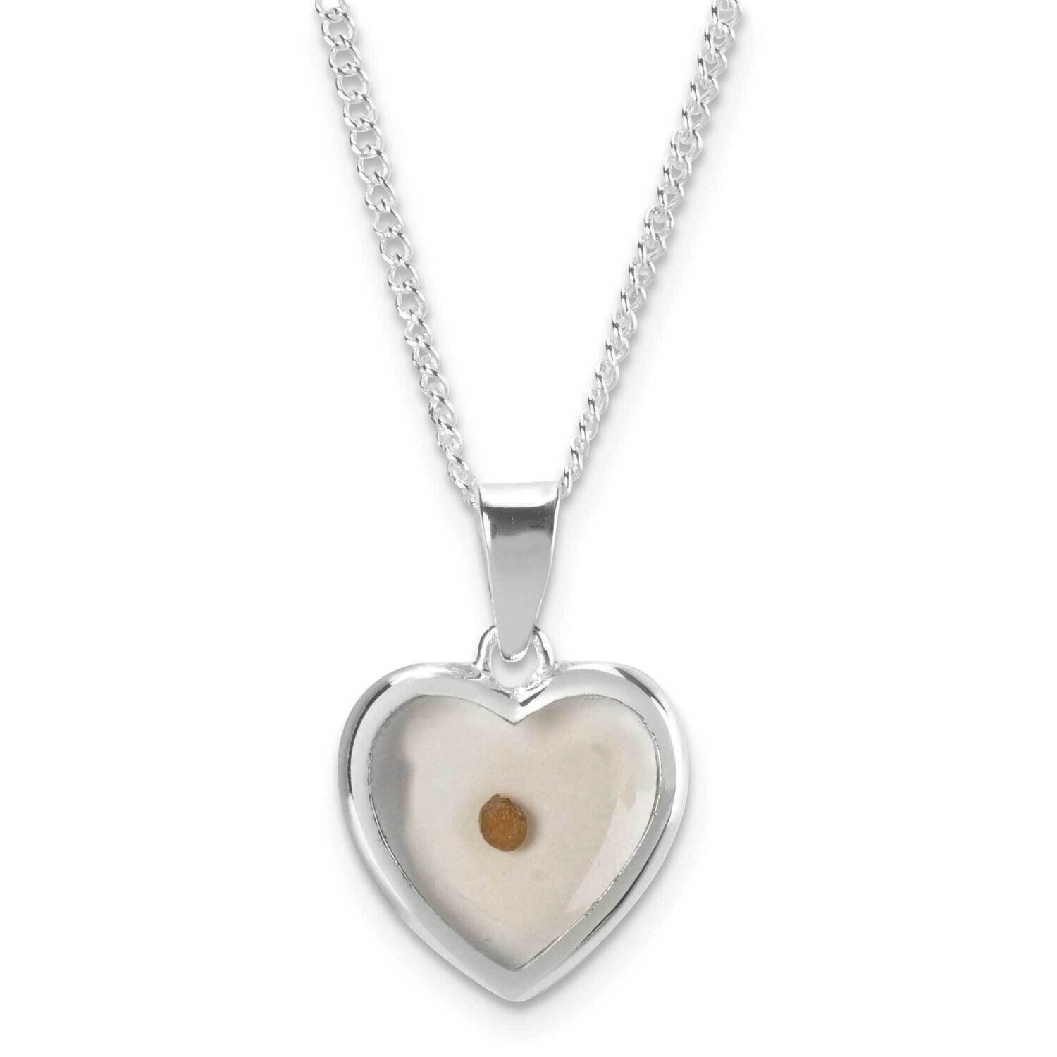 Silver-plated Mustard Seed Heart Necklace GM22783