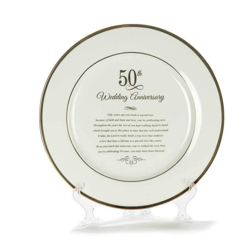 50th Anniversary Porcelain Plate on Easel GM22828