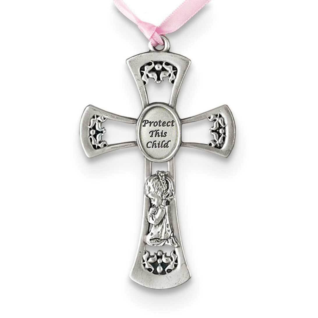 Pewter Protect This Child with Praying Girl Crib Cross GM22840, MPN: GM22840, 603799378550