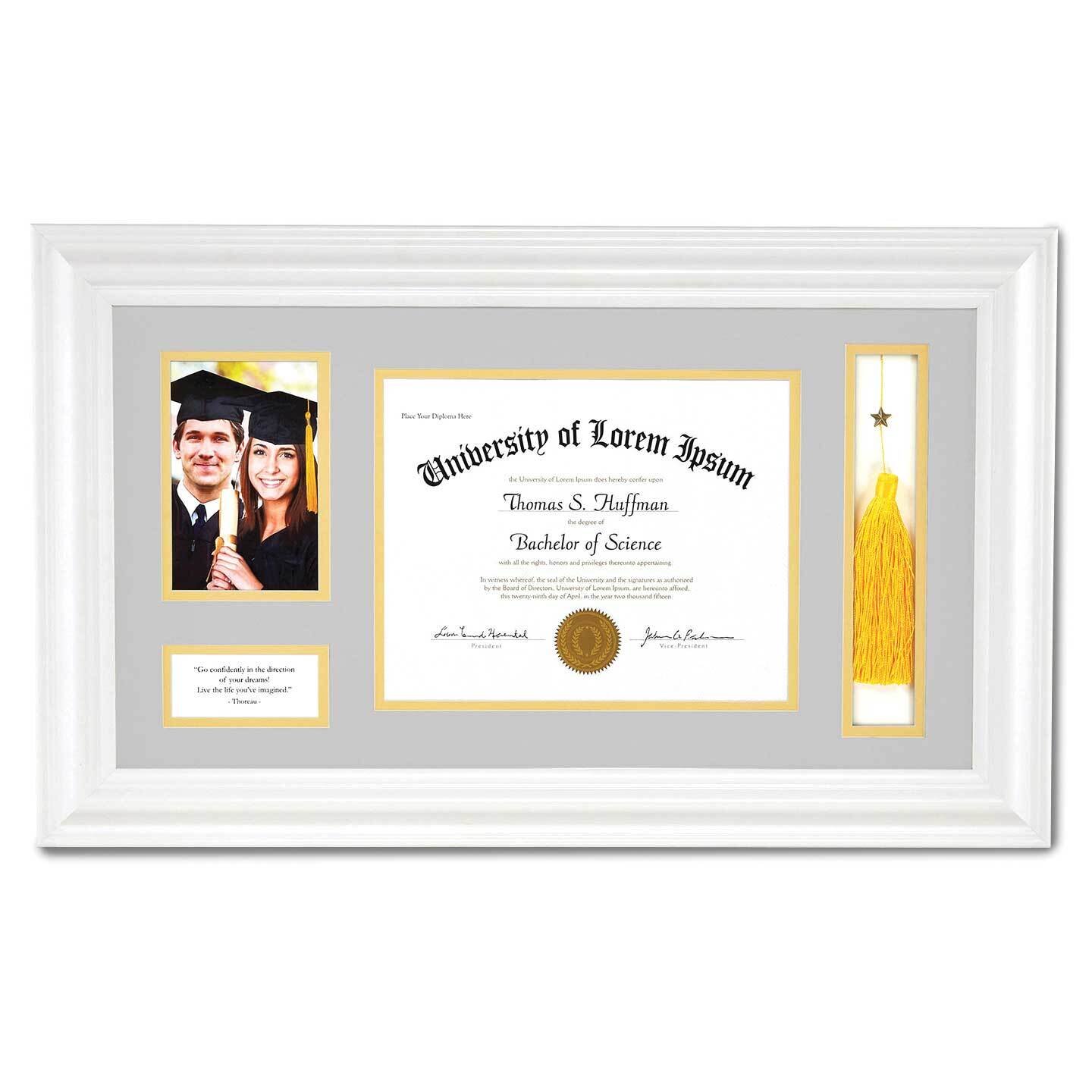 White Graduation Photo Picture Frame General Verse GM23106
