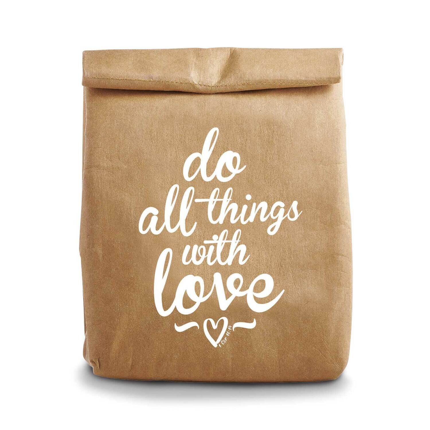 Washable Lunch Cooler Bag DO ALL THINGS WITH LOVE GM23111, MPN: GM23111, 886083608704