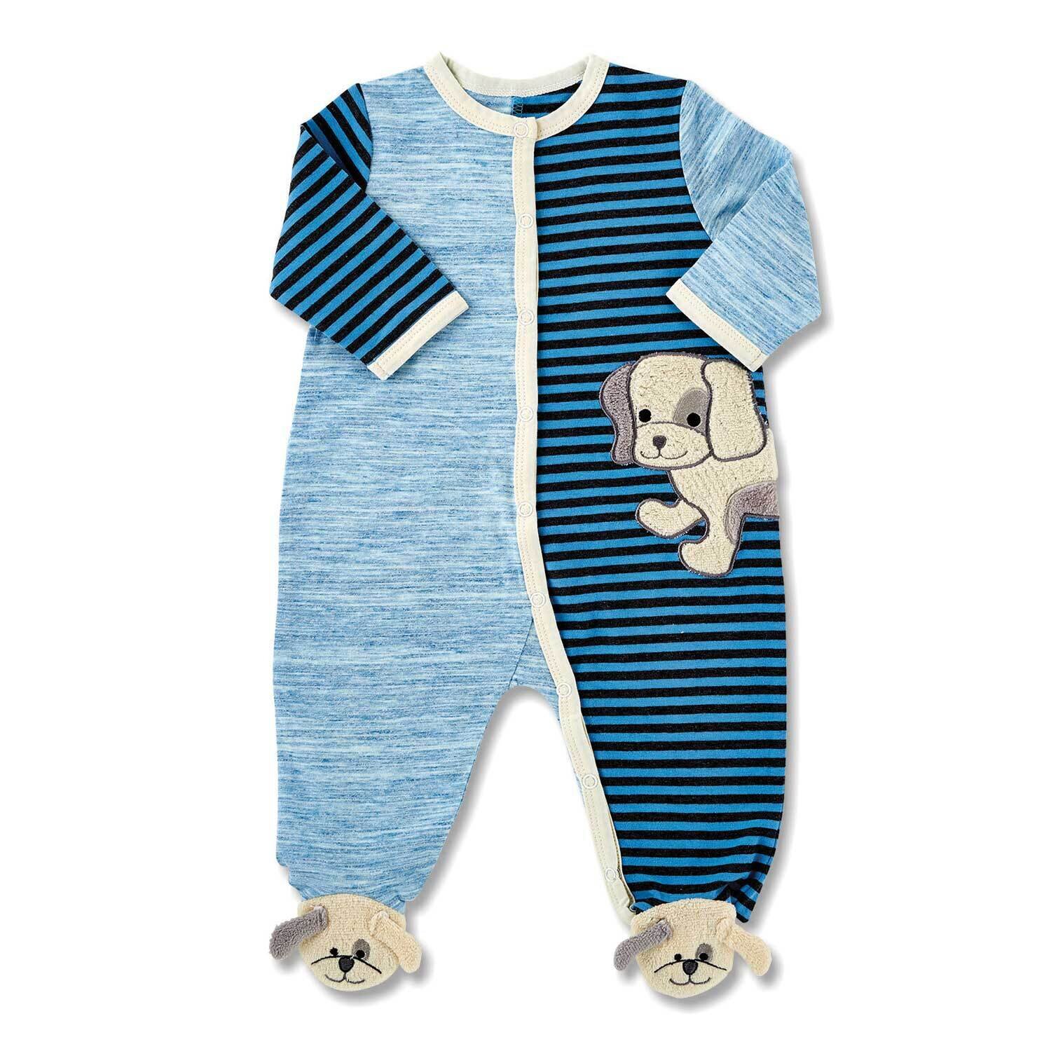 Blue Stripe Puppy Footie GM23155, MPN: GM23155, 886083622618