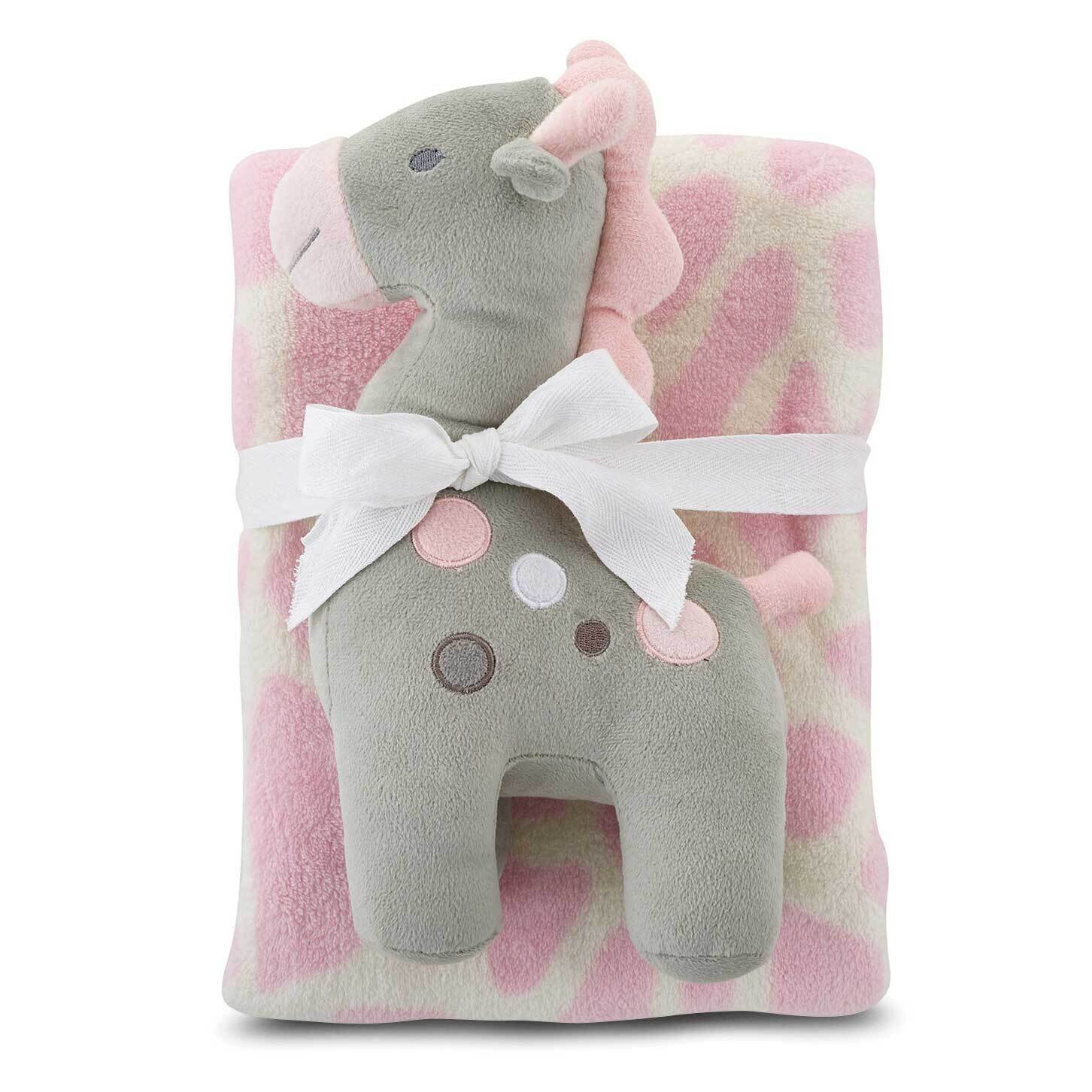 Pink Giraffe and Blanket Set GM23156