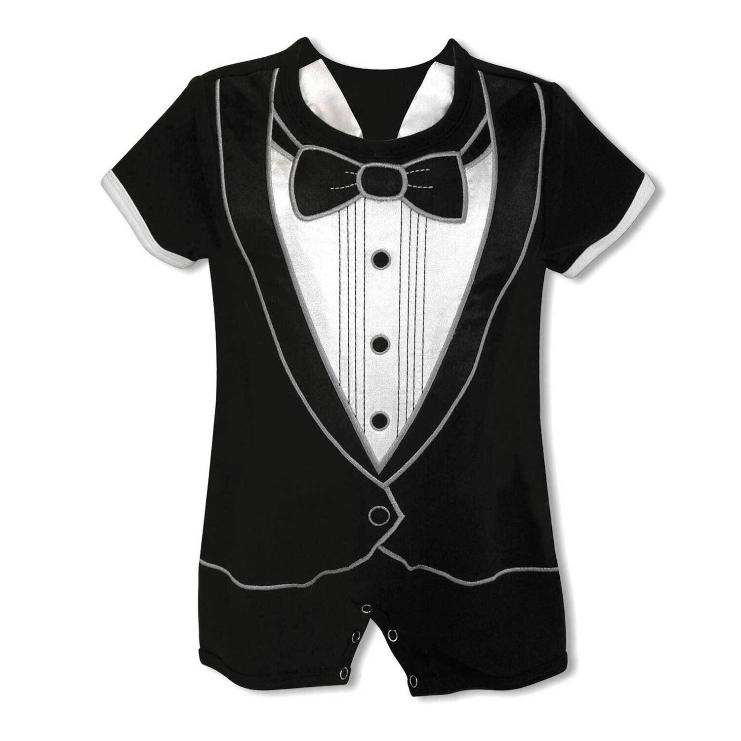 6-12 Month Short Tux Romper GM23201, MPN: GM23201, 737505601226