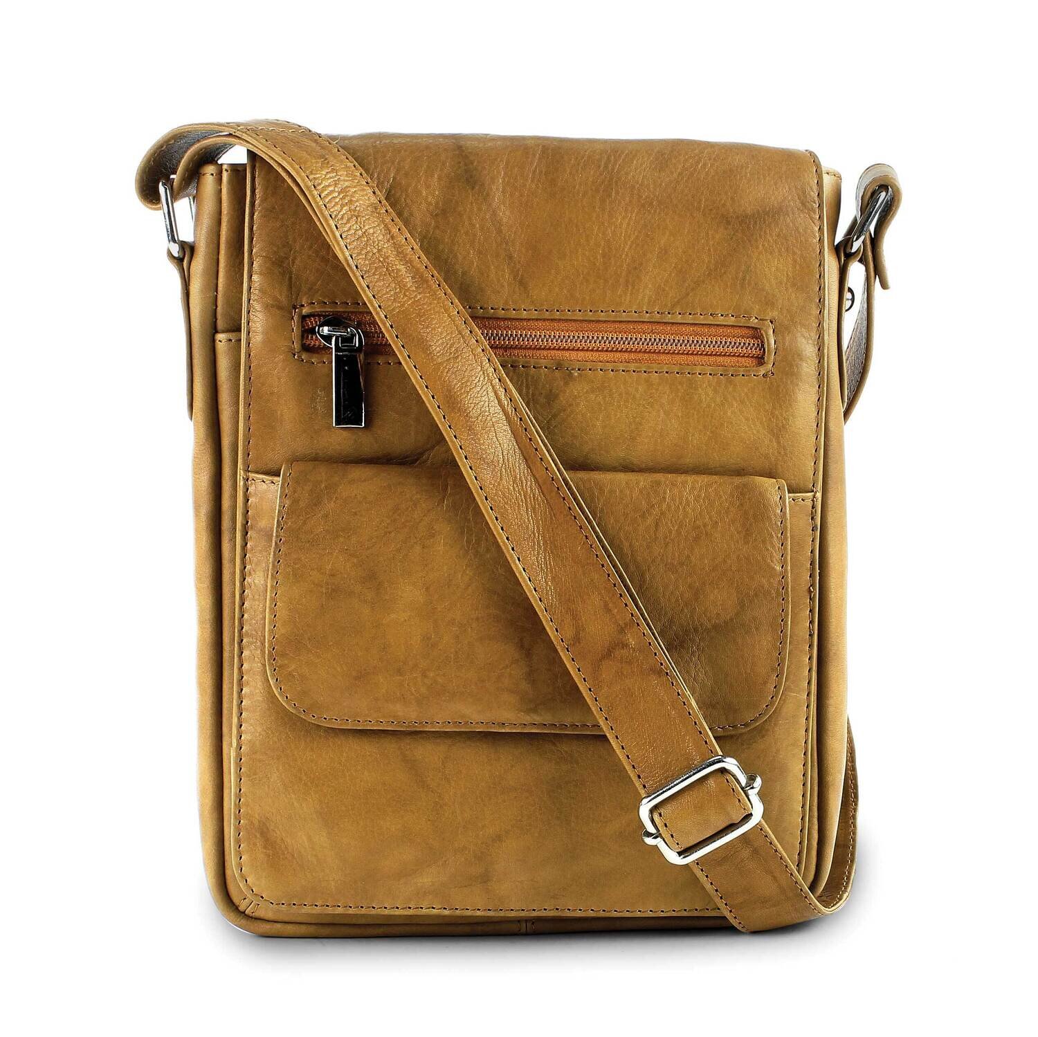 Tan Leather Katie Cross Body Messenger Bag GM23240, MPN: GM23240,