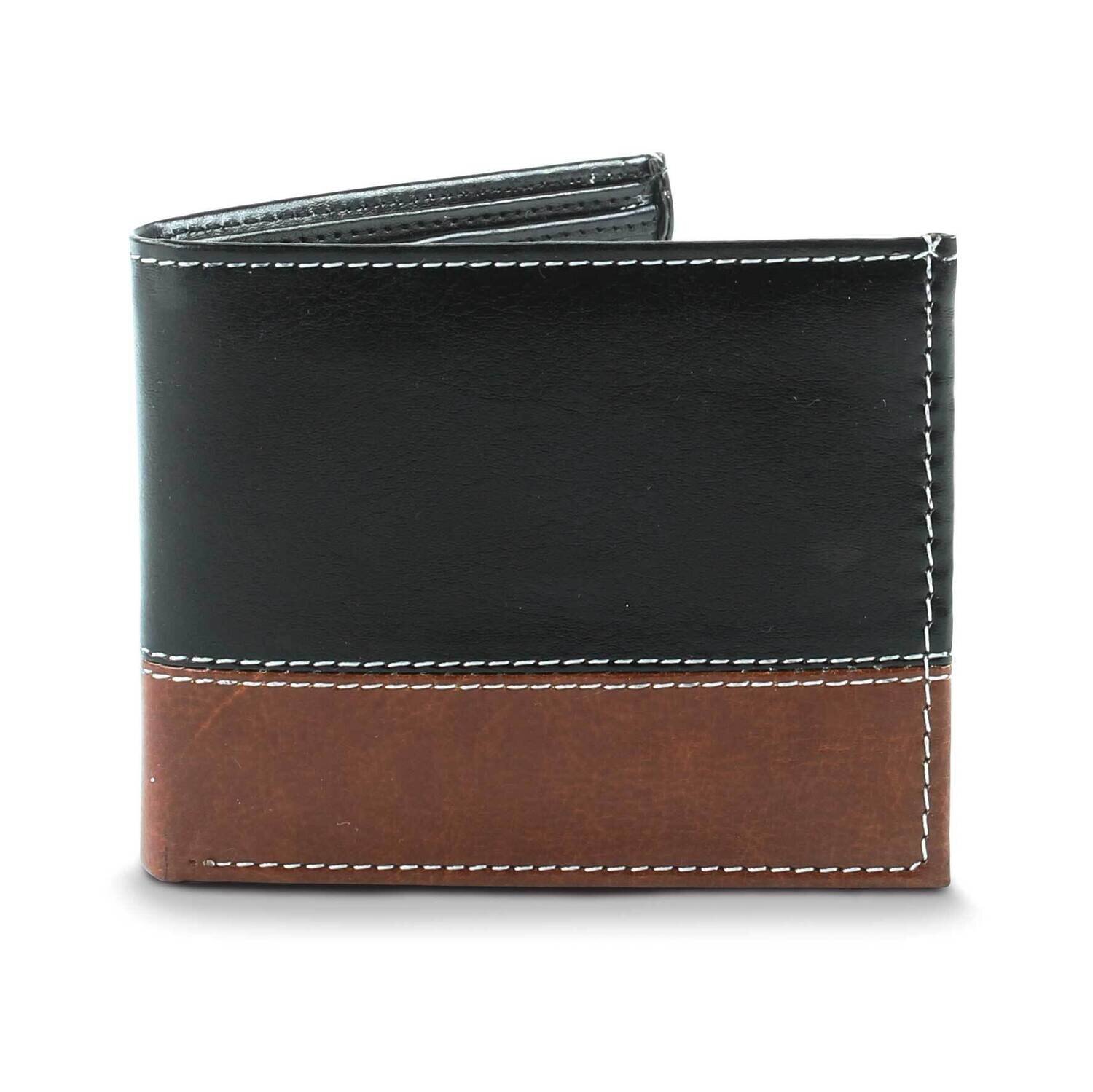 Two-tone Vegan Leather Wallet with Gift Box GM23245, MPN: GM23245,