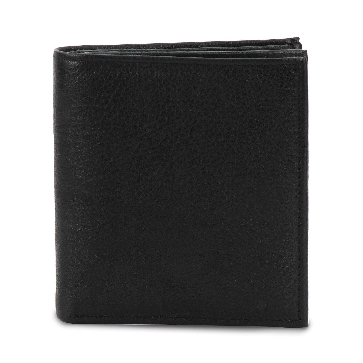 Black Cowhide RFID Hipster Wallet with Center Flap GM23272, MPN: GM23272,