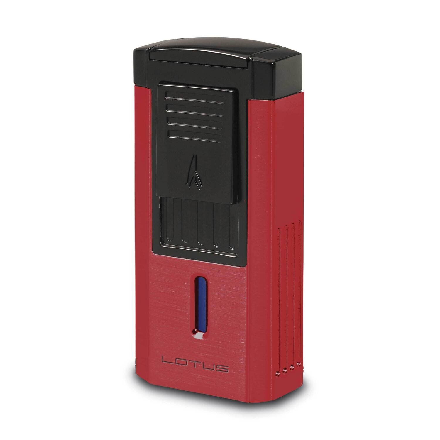 Lotus Duke-V Triple Flame Red Lighter with Fold Out Serrated V Cutter GM23319