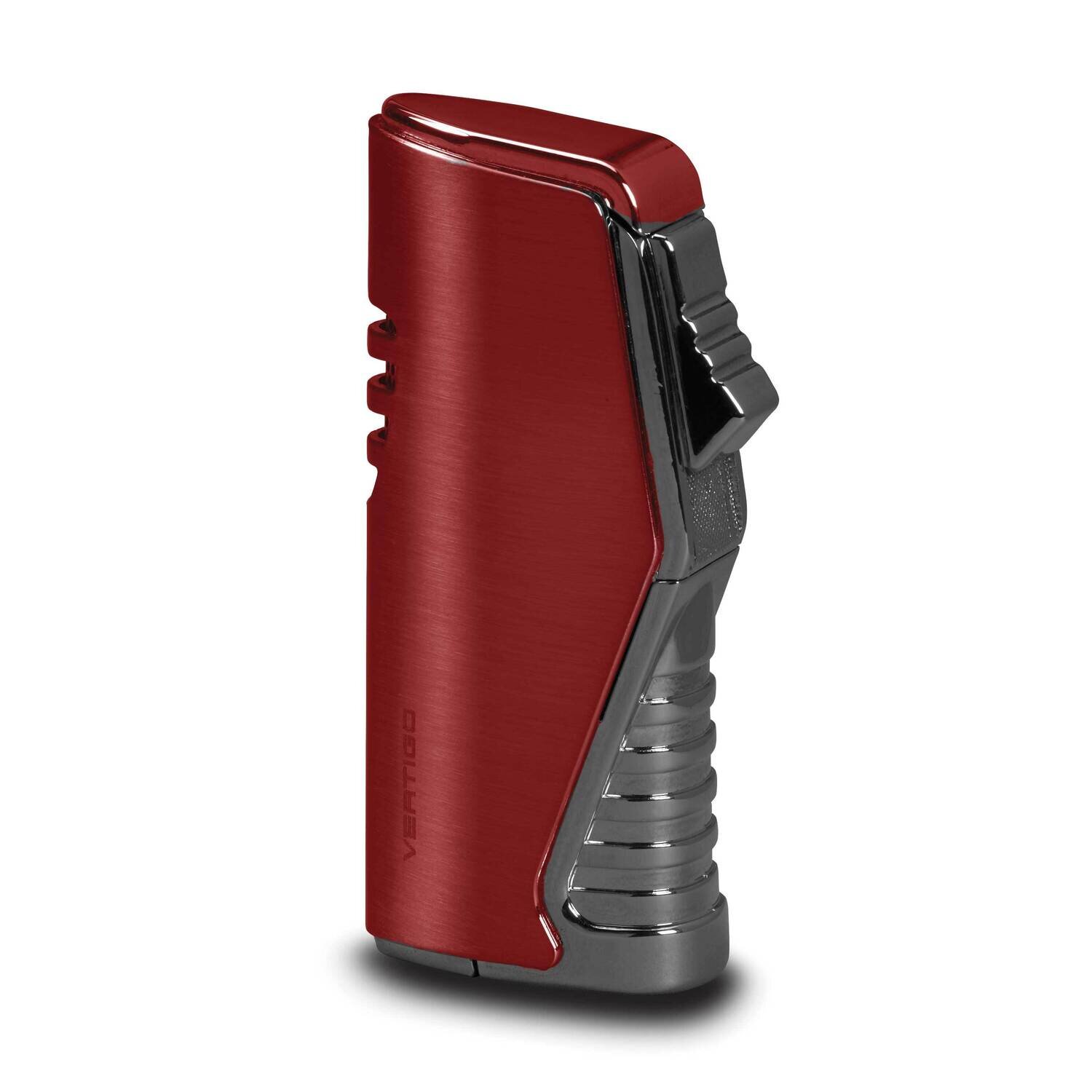 Atlas Triple Flame Lighter with Fold-out Punch Red GM23325