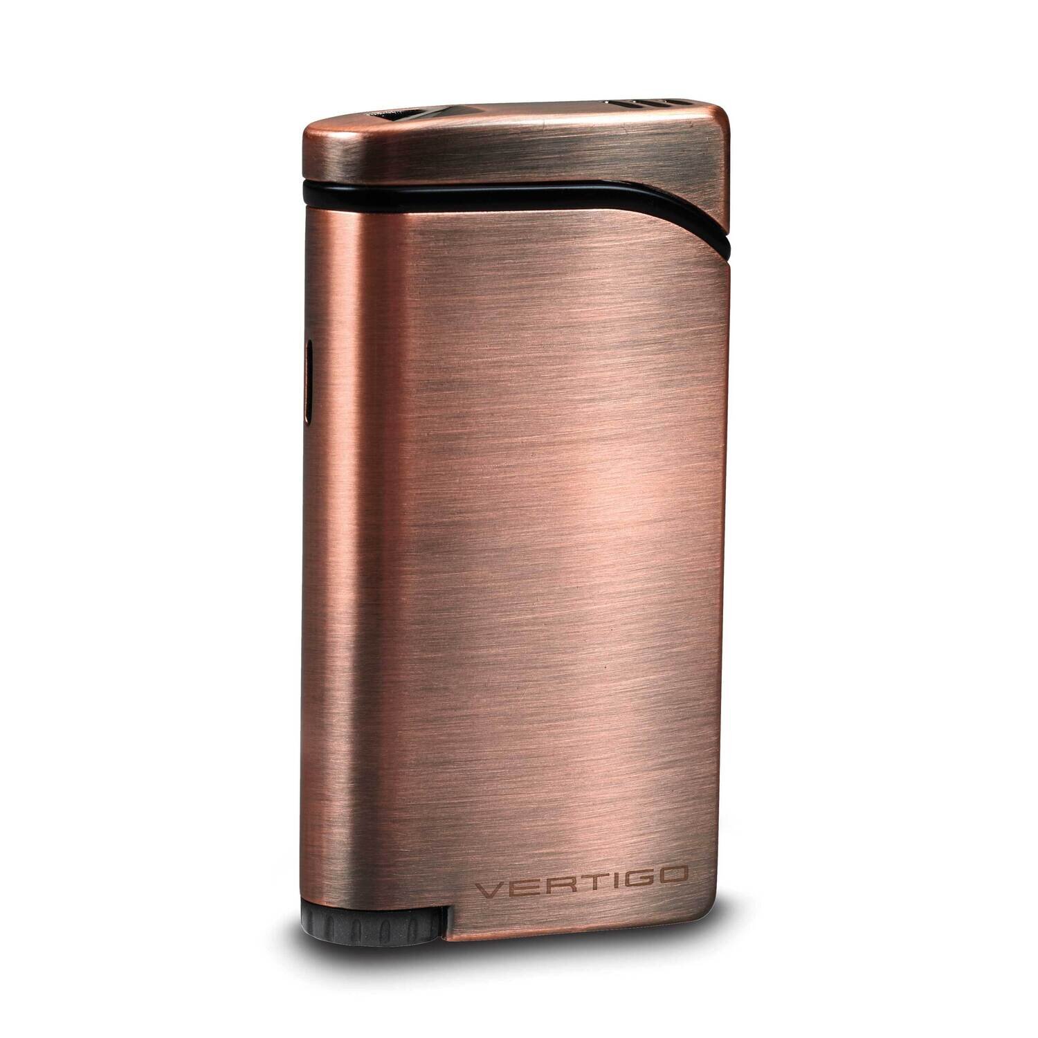 Concorde Double Flame Lighter with Fold Out Punch- Copper GM23345