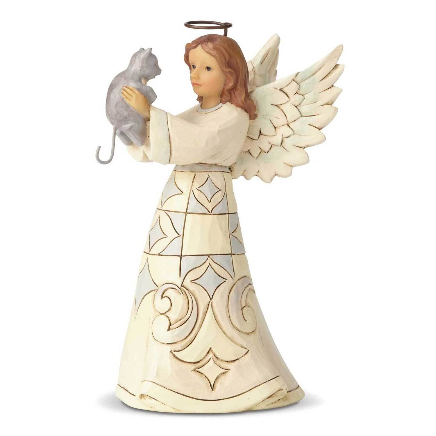 HEARTWOOD CREEK by JIM SHORE Farmhouse Angel with Cat GM23390
