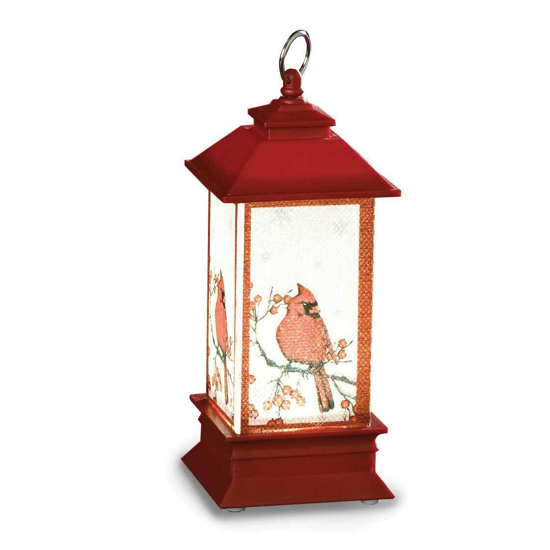 Plastic LED Lantern with Cardinals Ornament GM23531