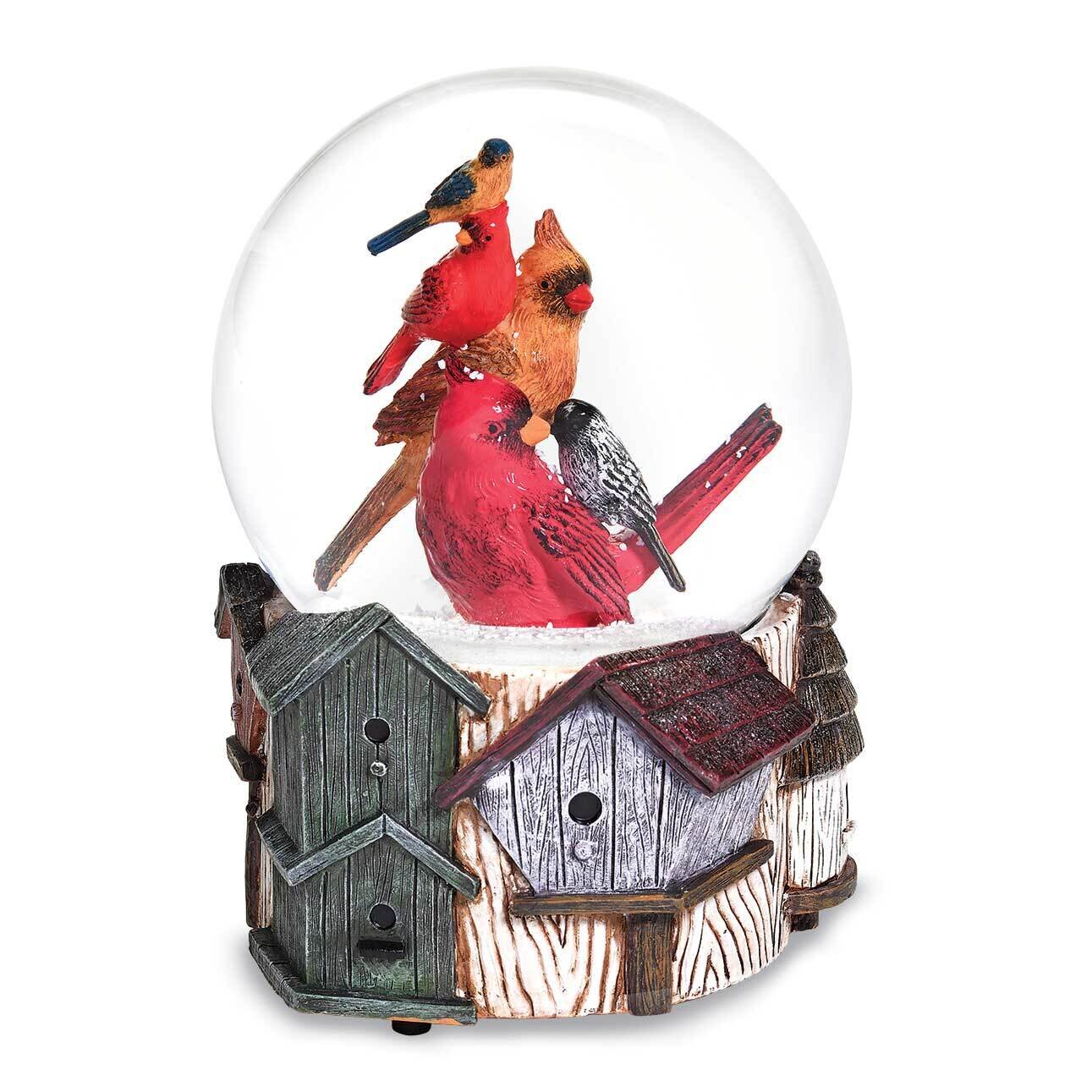 Glitterdome Musical Birds on Birdhouses GM23544