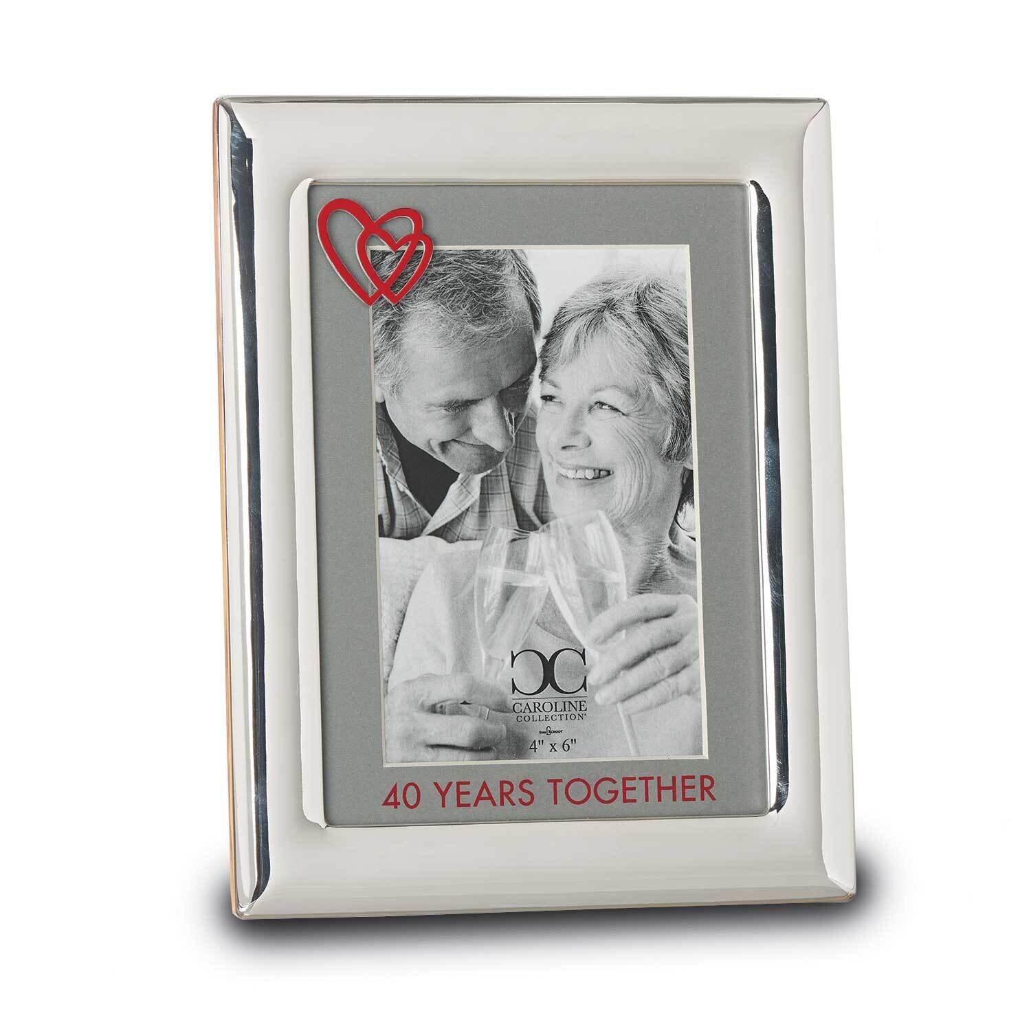 Zinc Alloy 40 Years Together 4 x 6 Inch Picture Frame GM23615