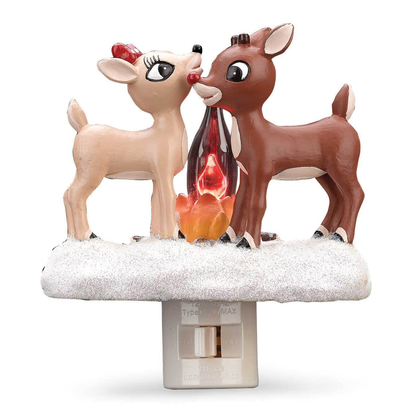 Rudolph and Clarice by Fire Night Light GM23637