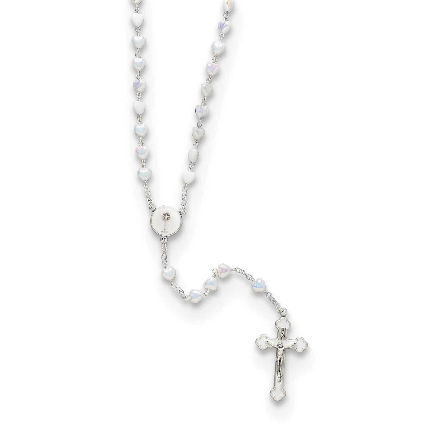 First Communion White Heart Rosary GM23649