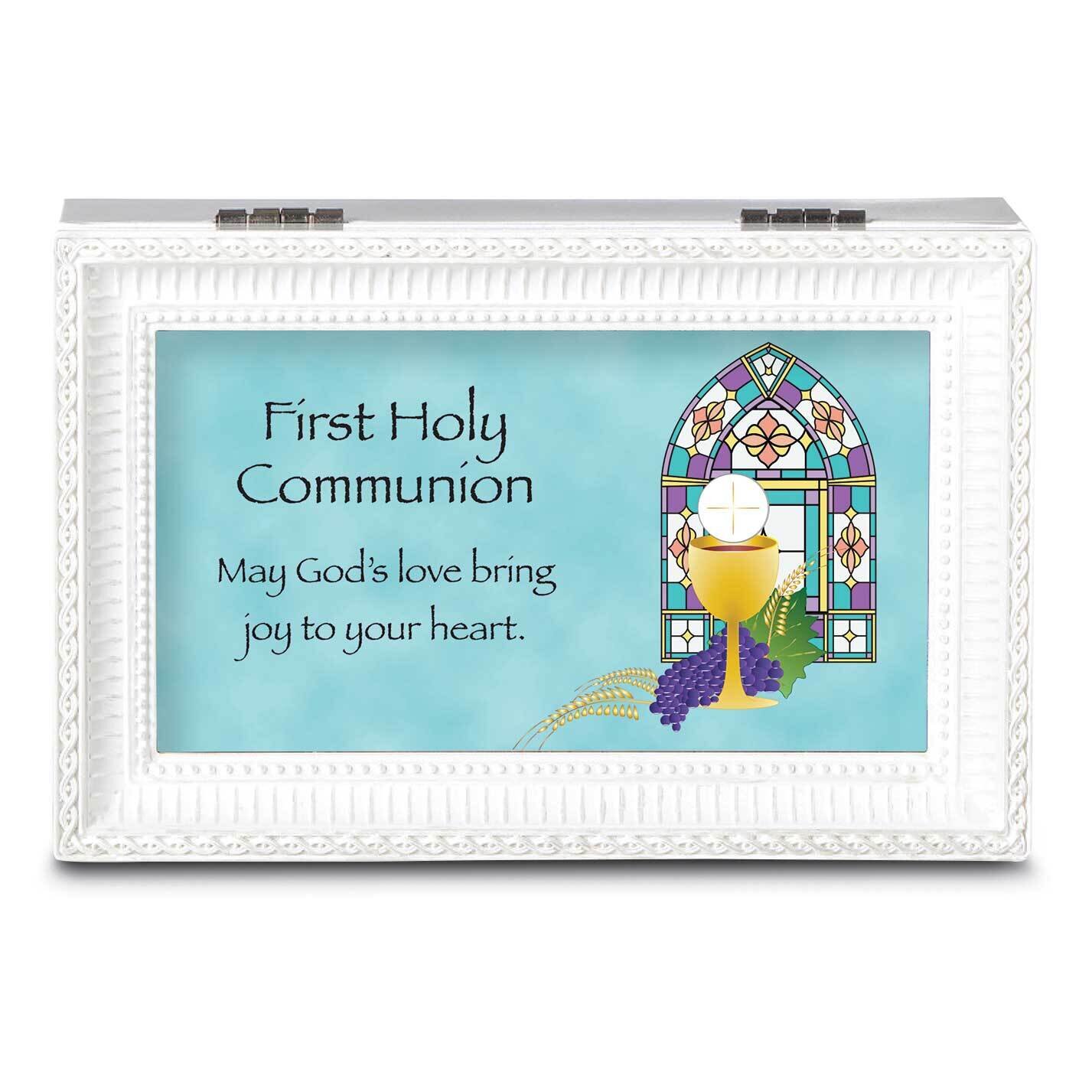 Small White First Holy Communion Music Box GM23682, MPN: GM23682, 89945660203