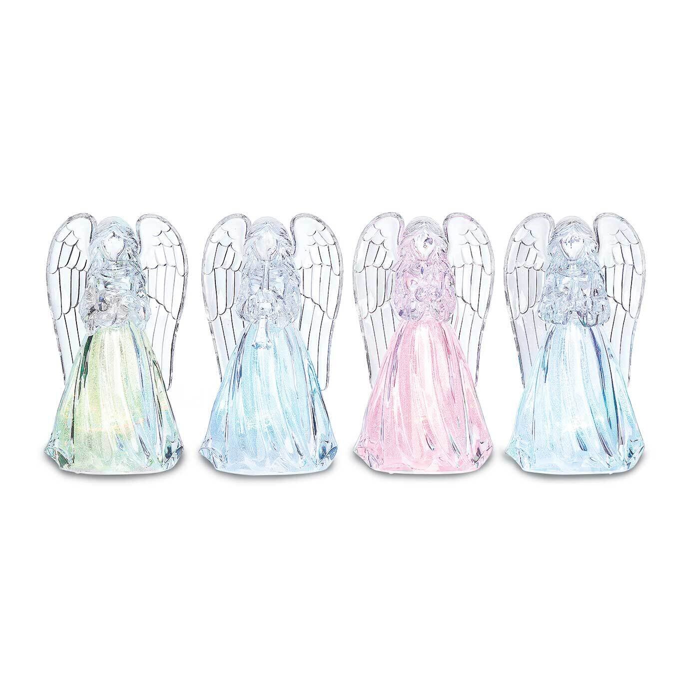 Set of 4 Acrylic LED Tricolor Angels GM23692