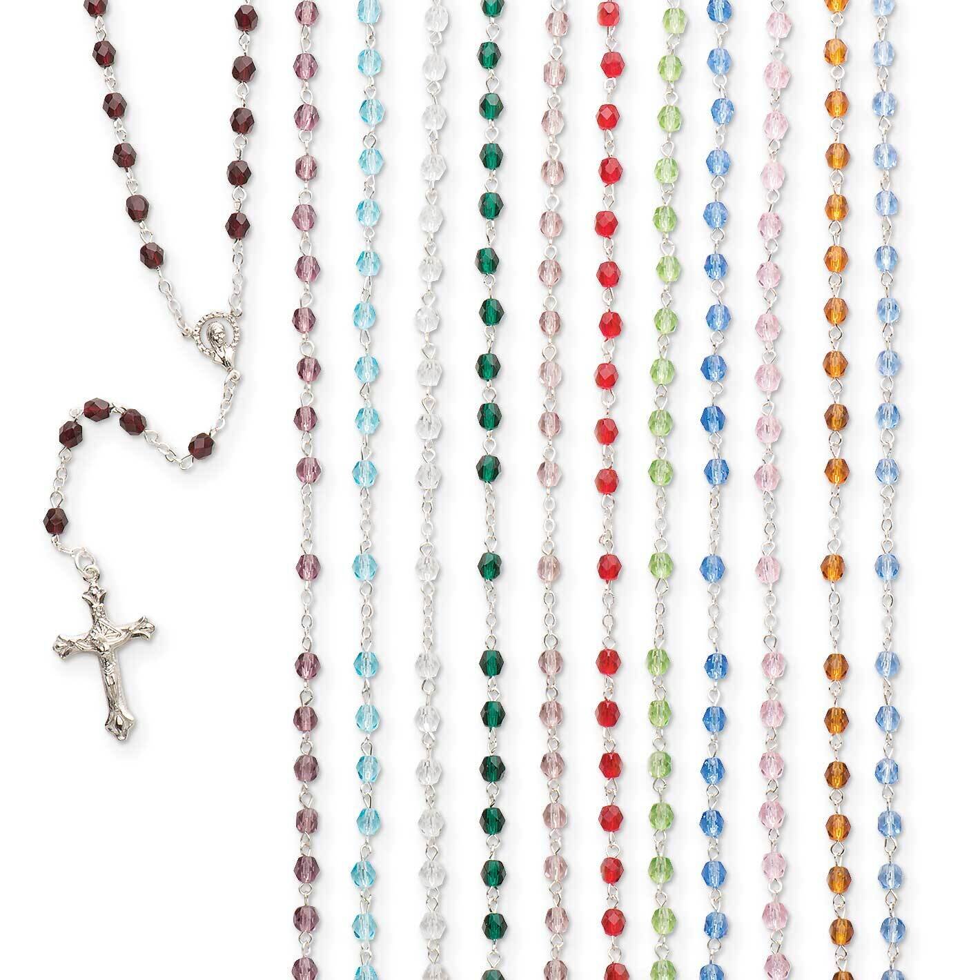 Birthstone Rosary Assortment with Display of 12 GM23695