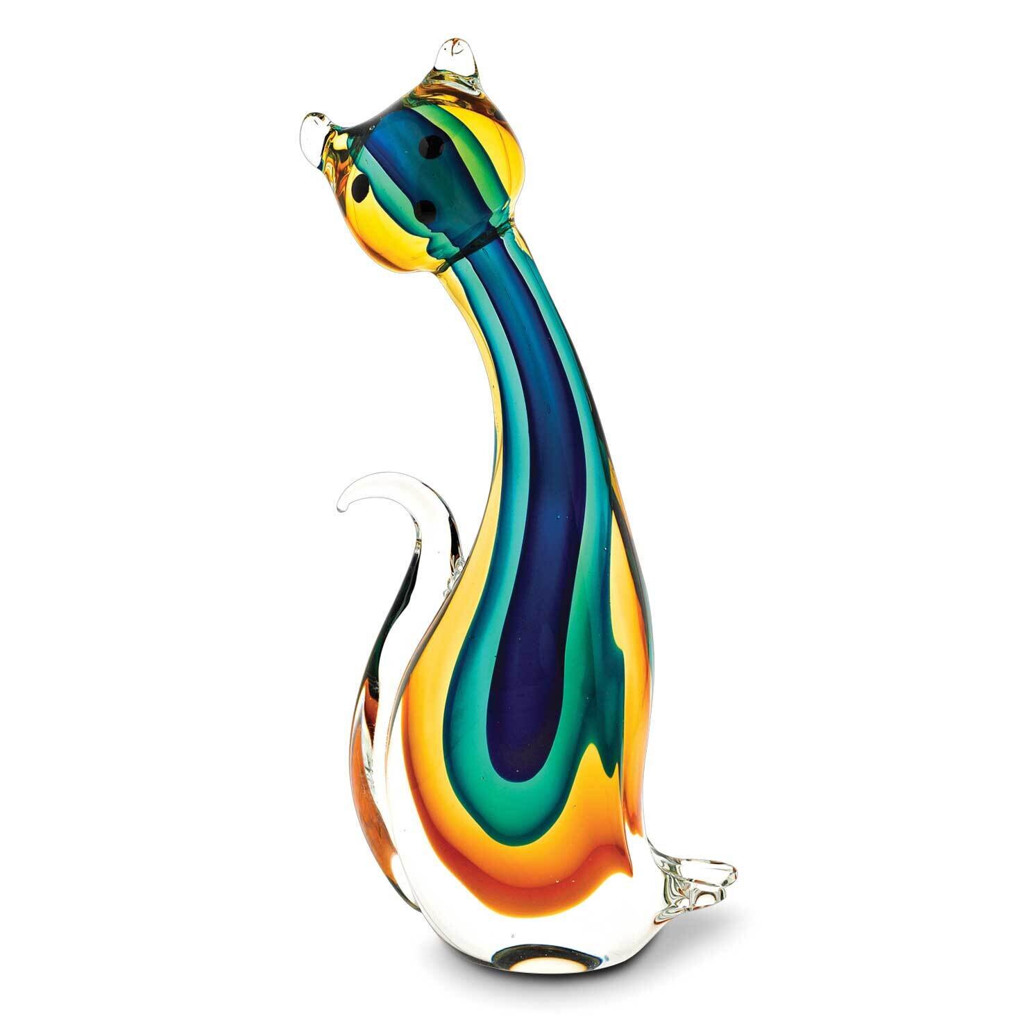 Badash Rainbow Art Glass Cat GM23771, MPN: GM23771, 769076015843