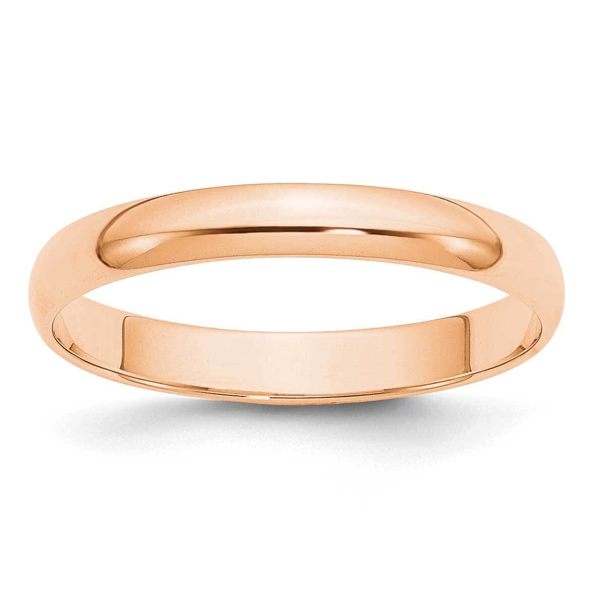 3mm Half Round Band 10k Rose Gold 1RHRL030, MPN: 1RHRL030, 191101667473