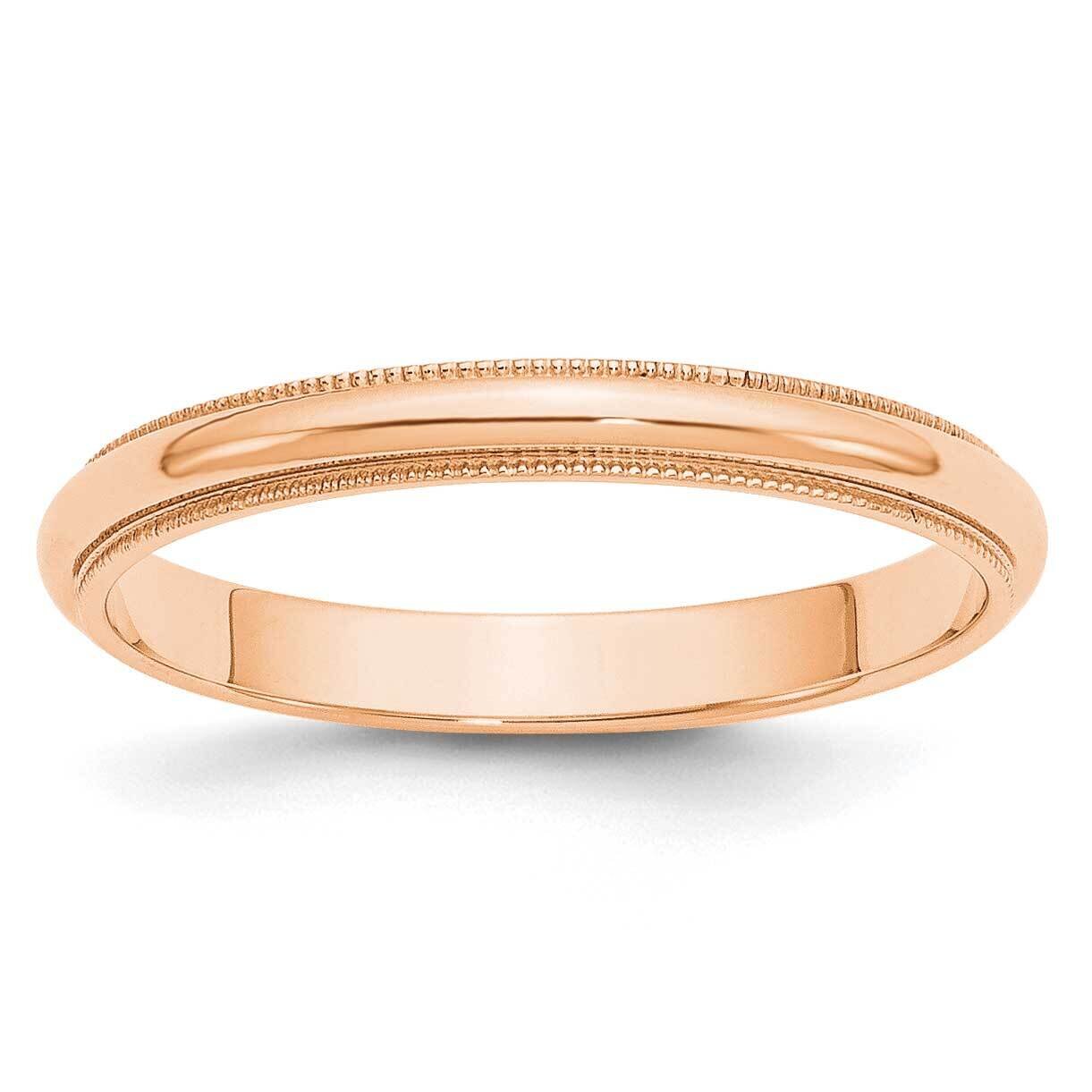 3mm Milgrain Half Round Band 10k Rose Gold 1RM030, MPN: 1RM030, 191101666421