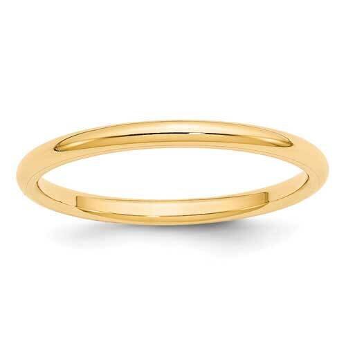 2mm Standard Comfort Fit Band 14k Yellow Gold CF020