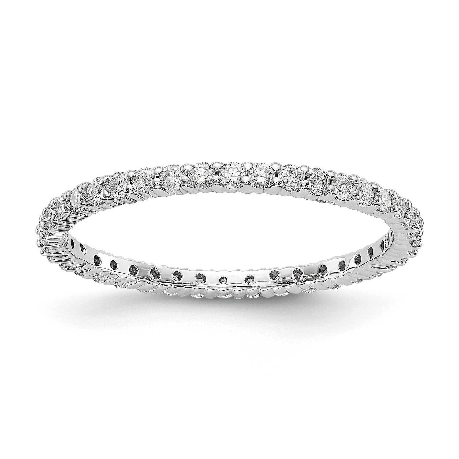 Polished Shared Prong 1/2ct Diamond Eternity Band 14k White Gold ET0001-050-7W4, MPN: ET0001-050-7W…