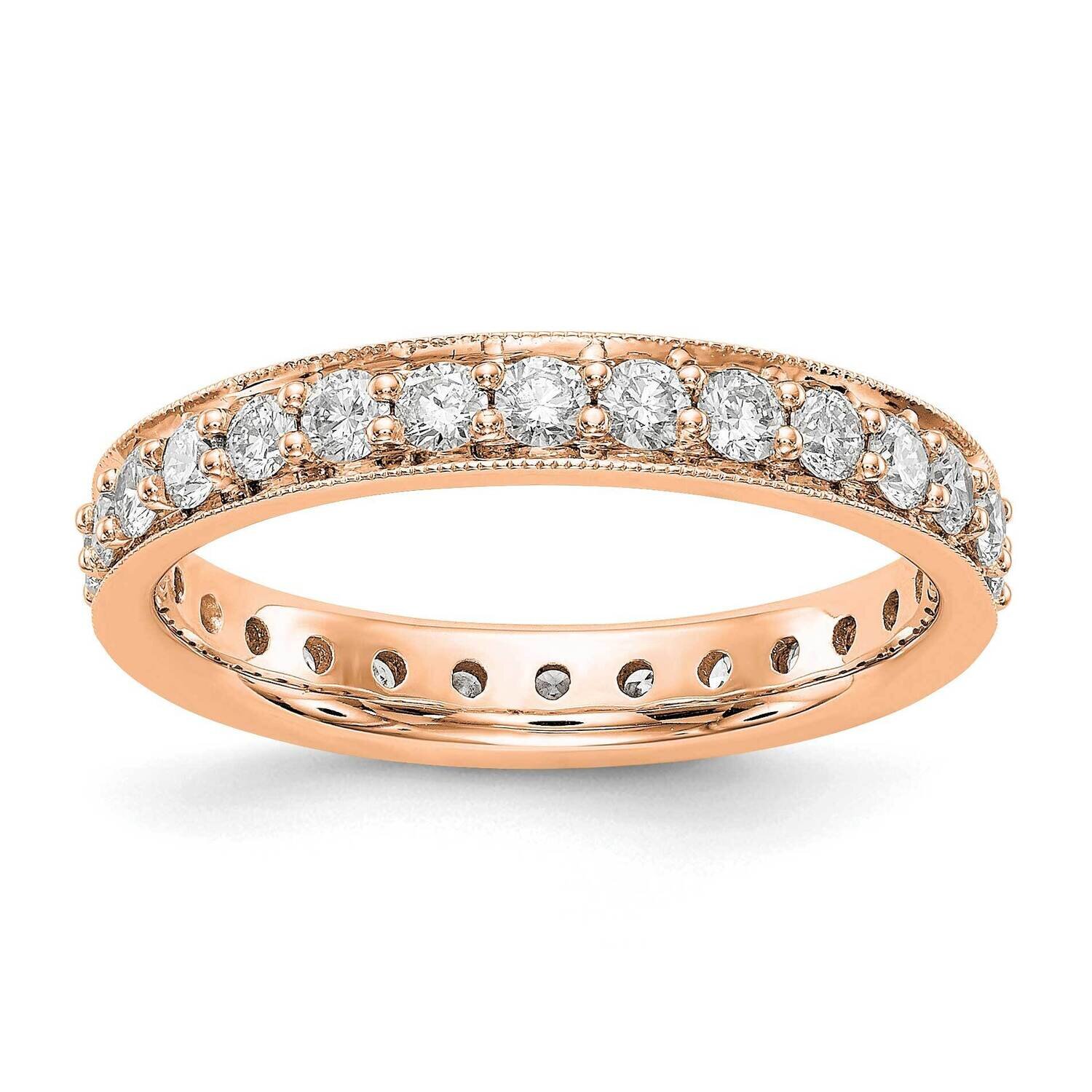 Polished Vintage 1ct Diamond Eternity Band 14k Rose Gold ET0002-100-7R4, MPN: ET0002-100-7R4, 19110…