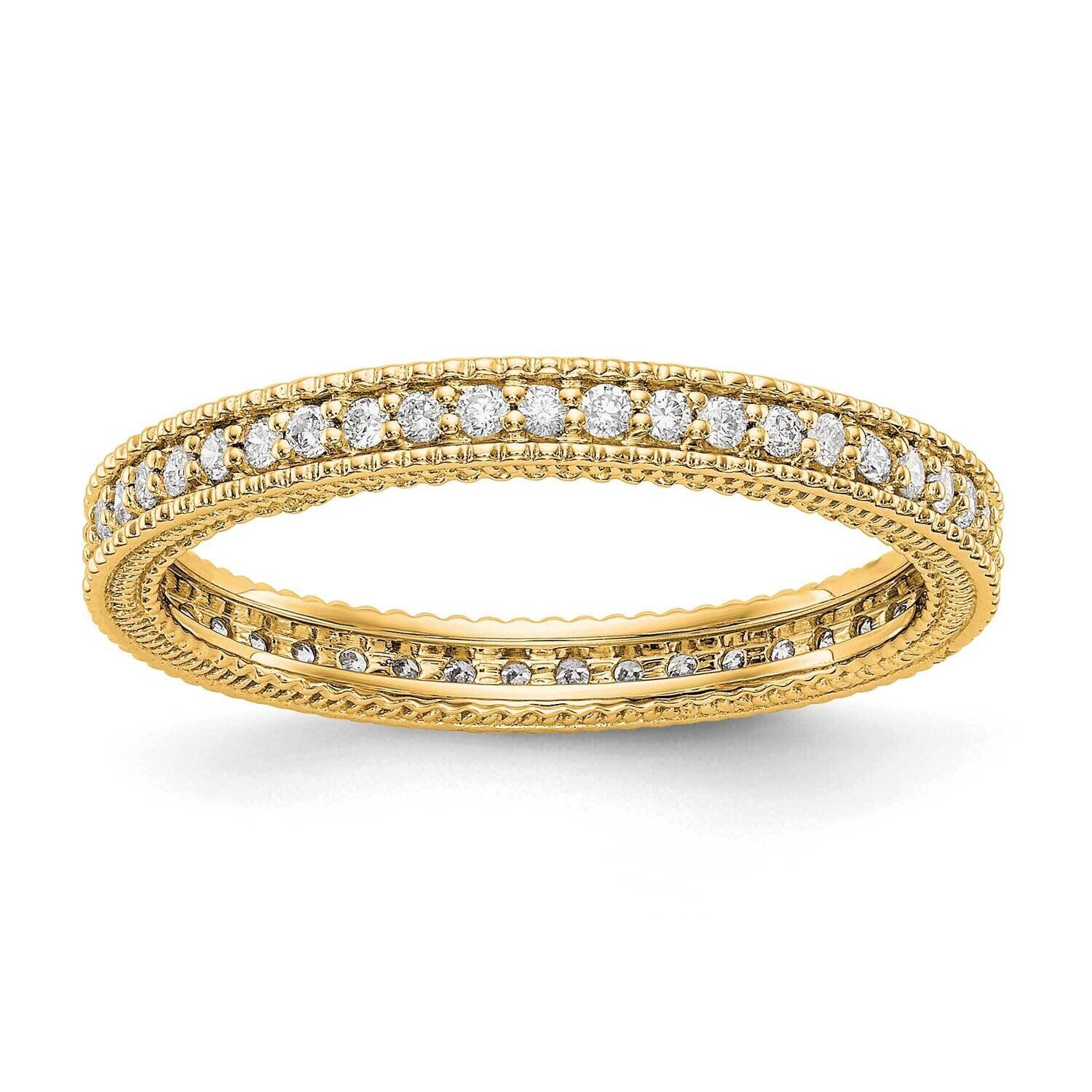 1/3CT Milgrain Edge Diamond Eternity Band 14k Gold Polished  ET0003-033-7Y4, MPN: ET0003-033-7Y4,